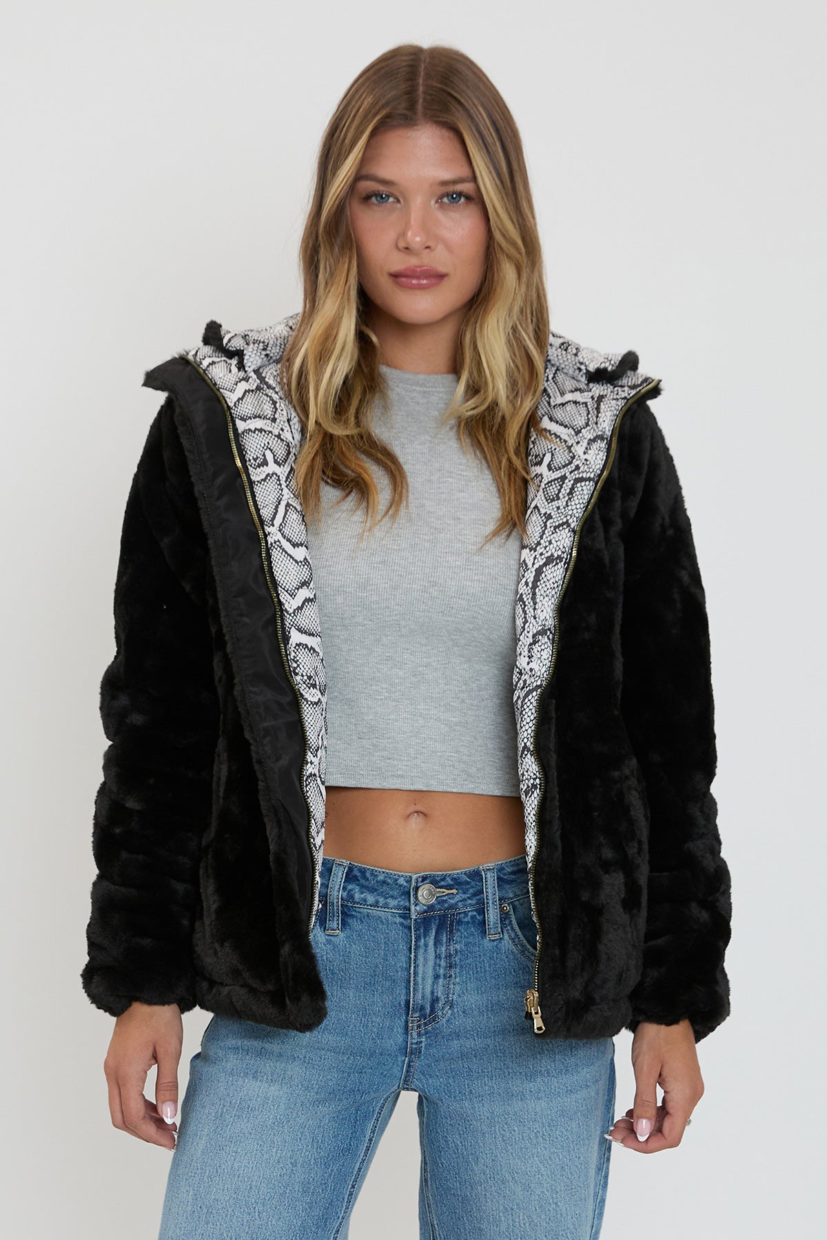 Winter Faux Fur Reversible Jacket