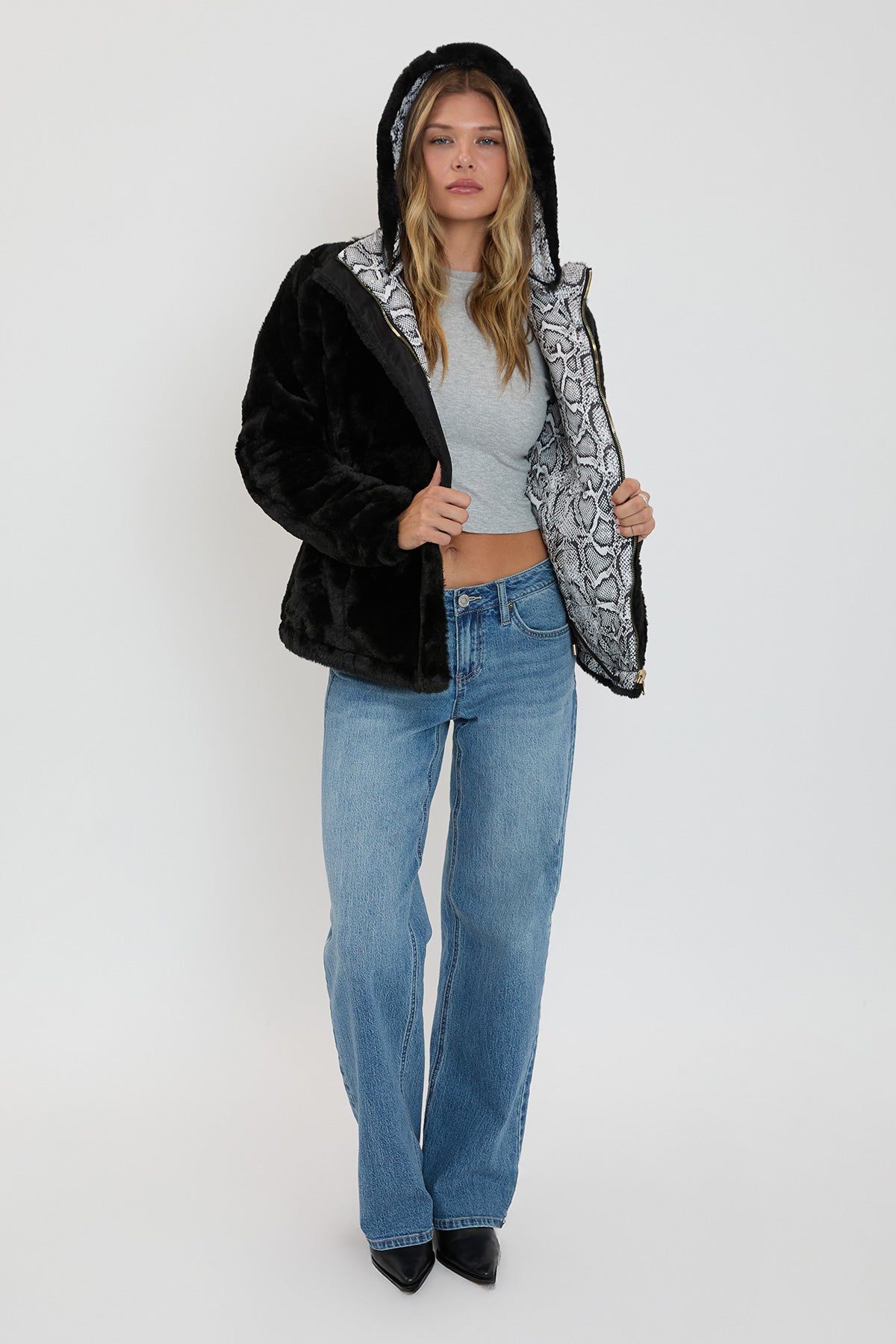 Winter Faux Fur Reversible Jacket