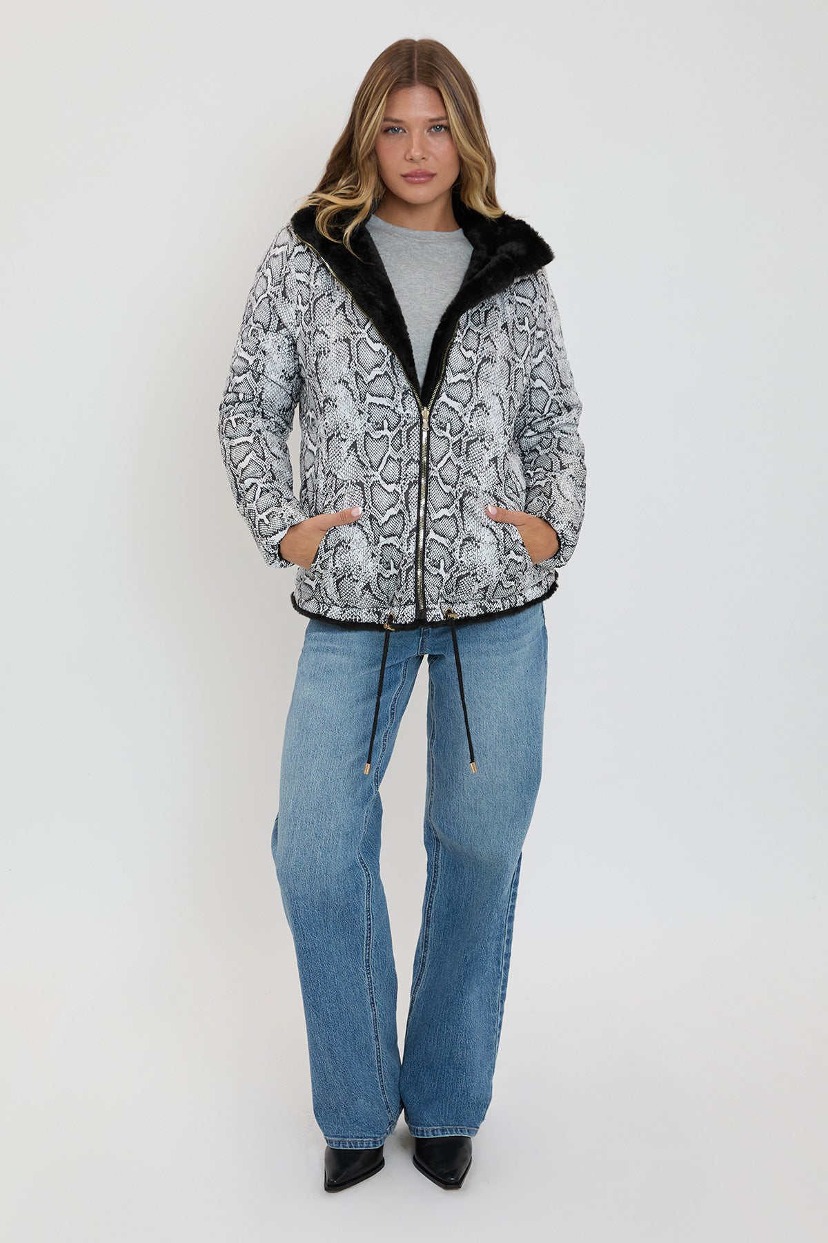 Winter Faux Fur Reversible Jacket