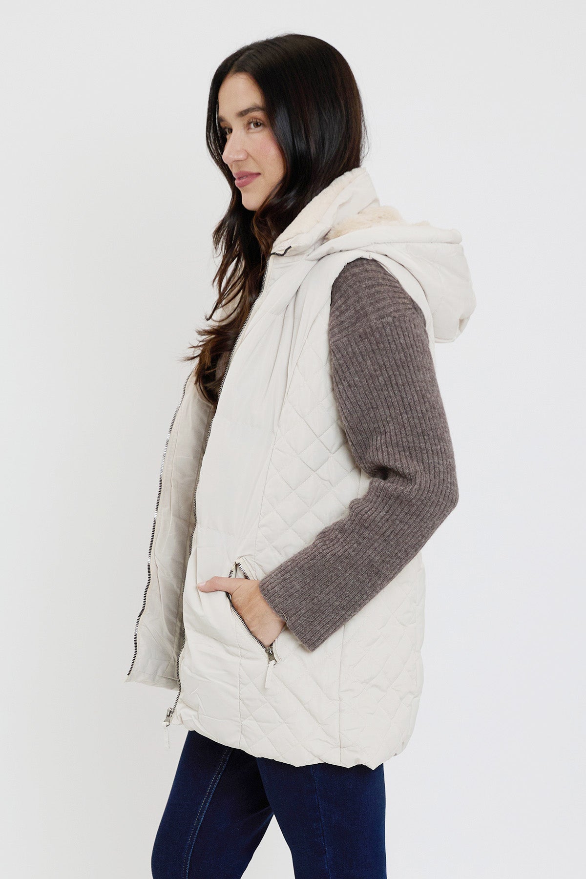 Faux Fur Puffer Vest