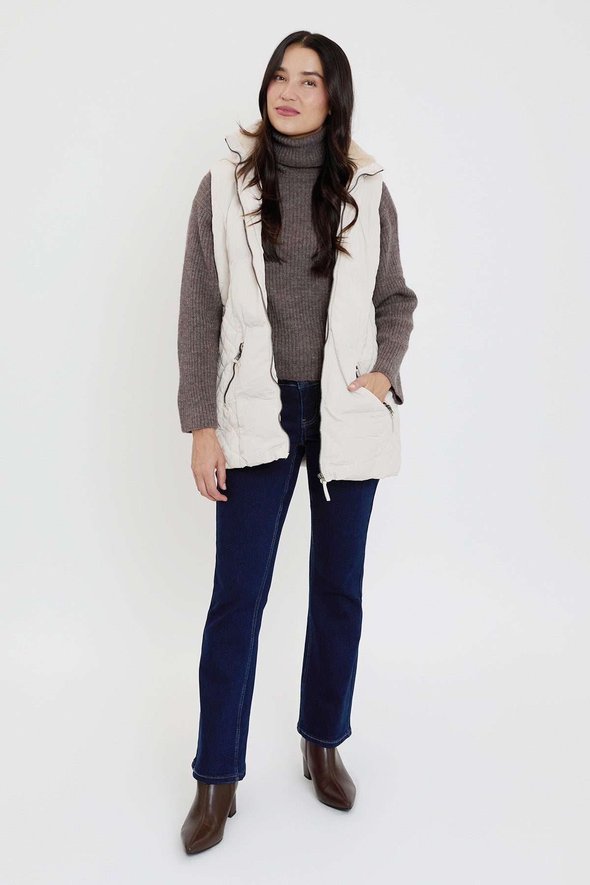 Faux Fur Puffer Vest