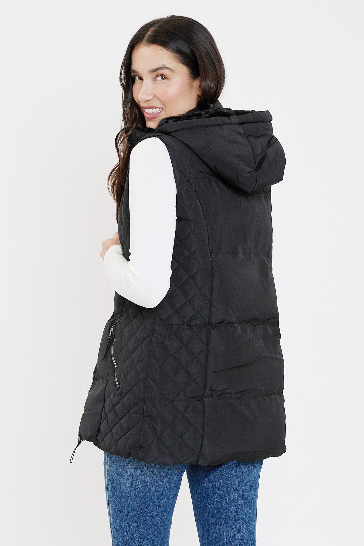 Faux Fur Puffer Vest