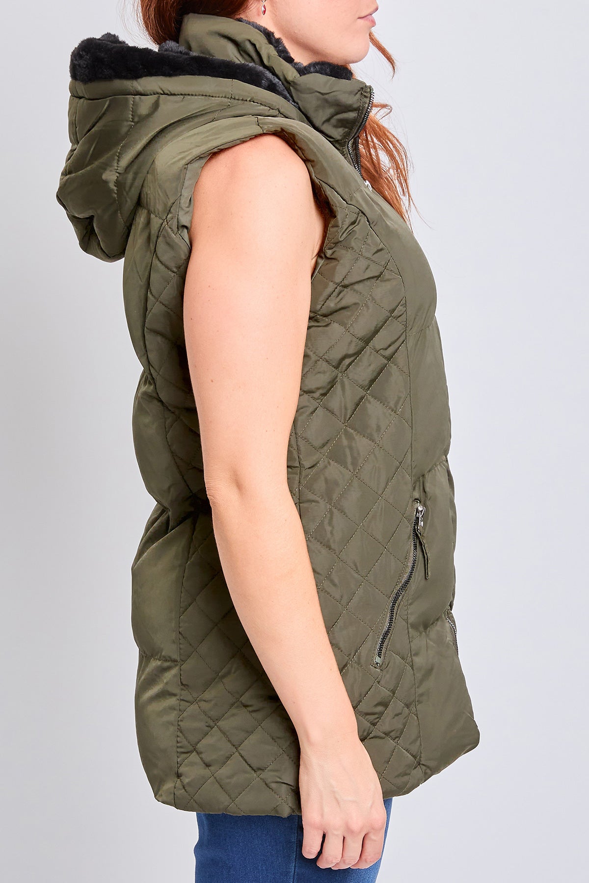 Faux Fur Puffer Vest