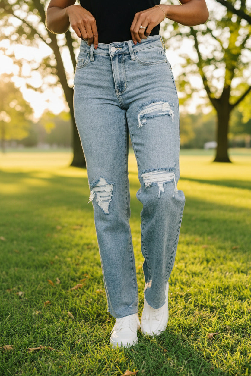 Jade Mid Rise 90's Straight