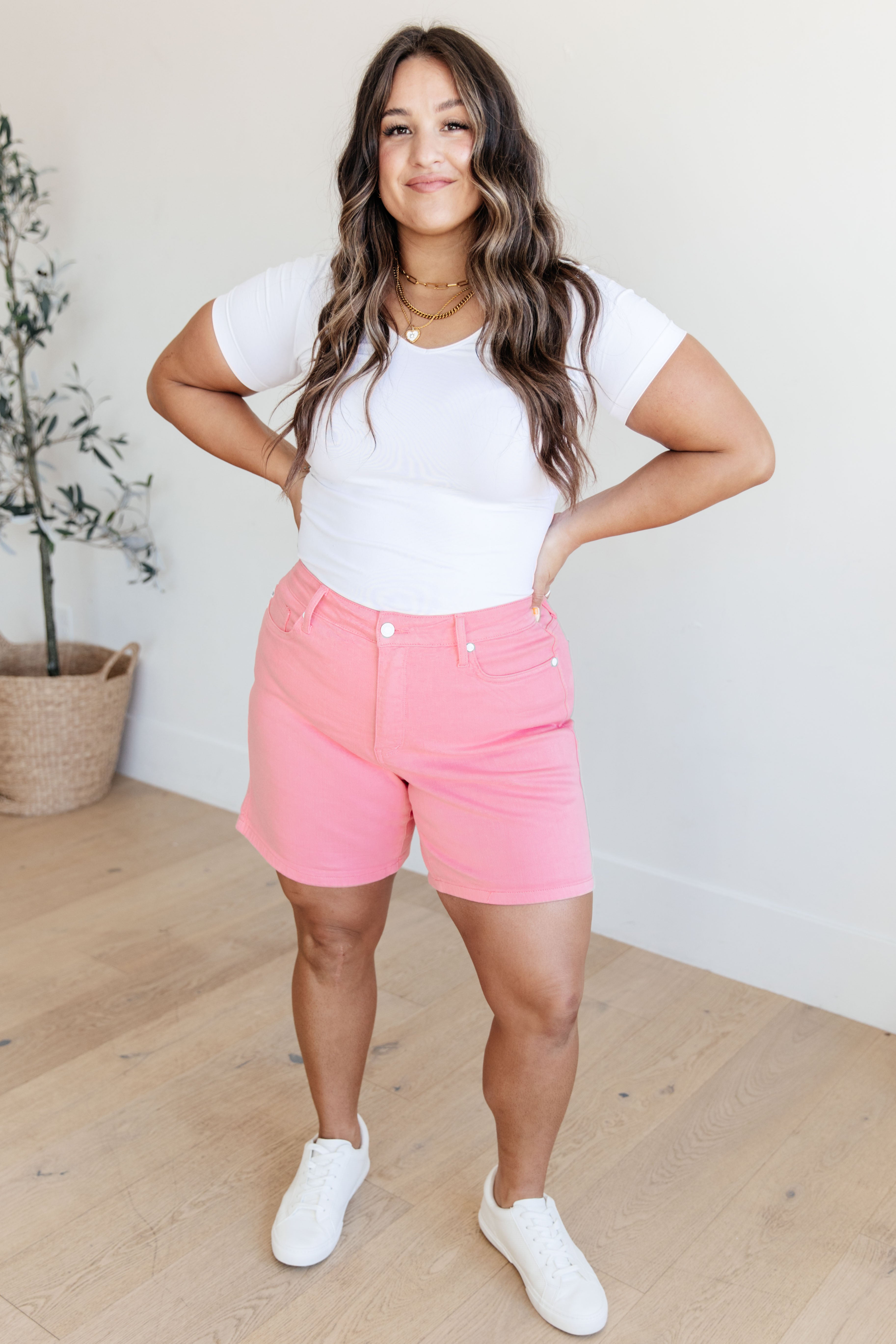 Jenna High Rise Control Top Cuffed Shorts