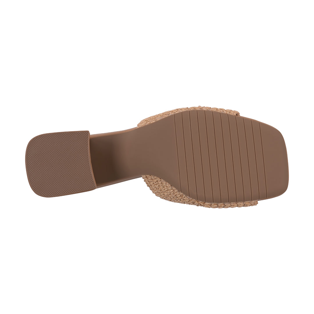 Liza Natural Woven Heeled Sandals