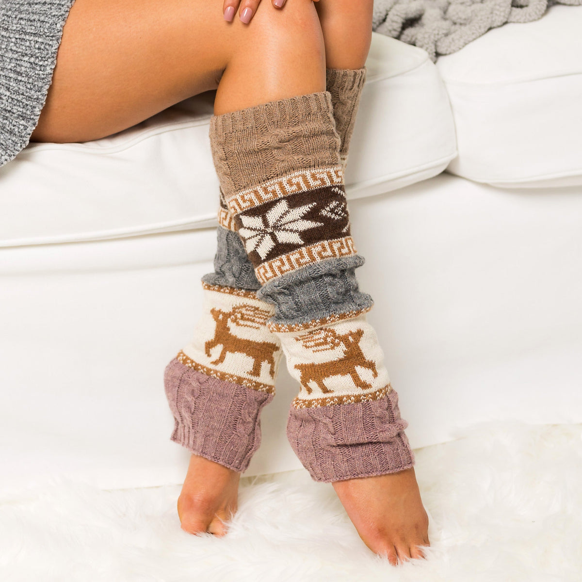 Nordic Snowflake Leg Warmer