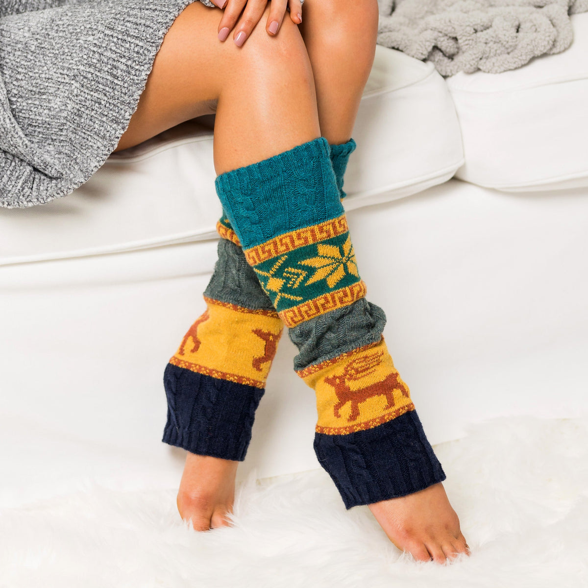 Nordic Snowflake Leg Warmer