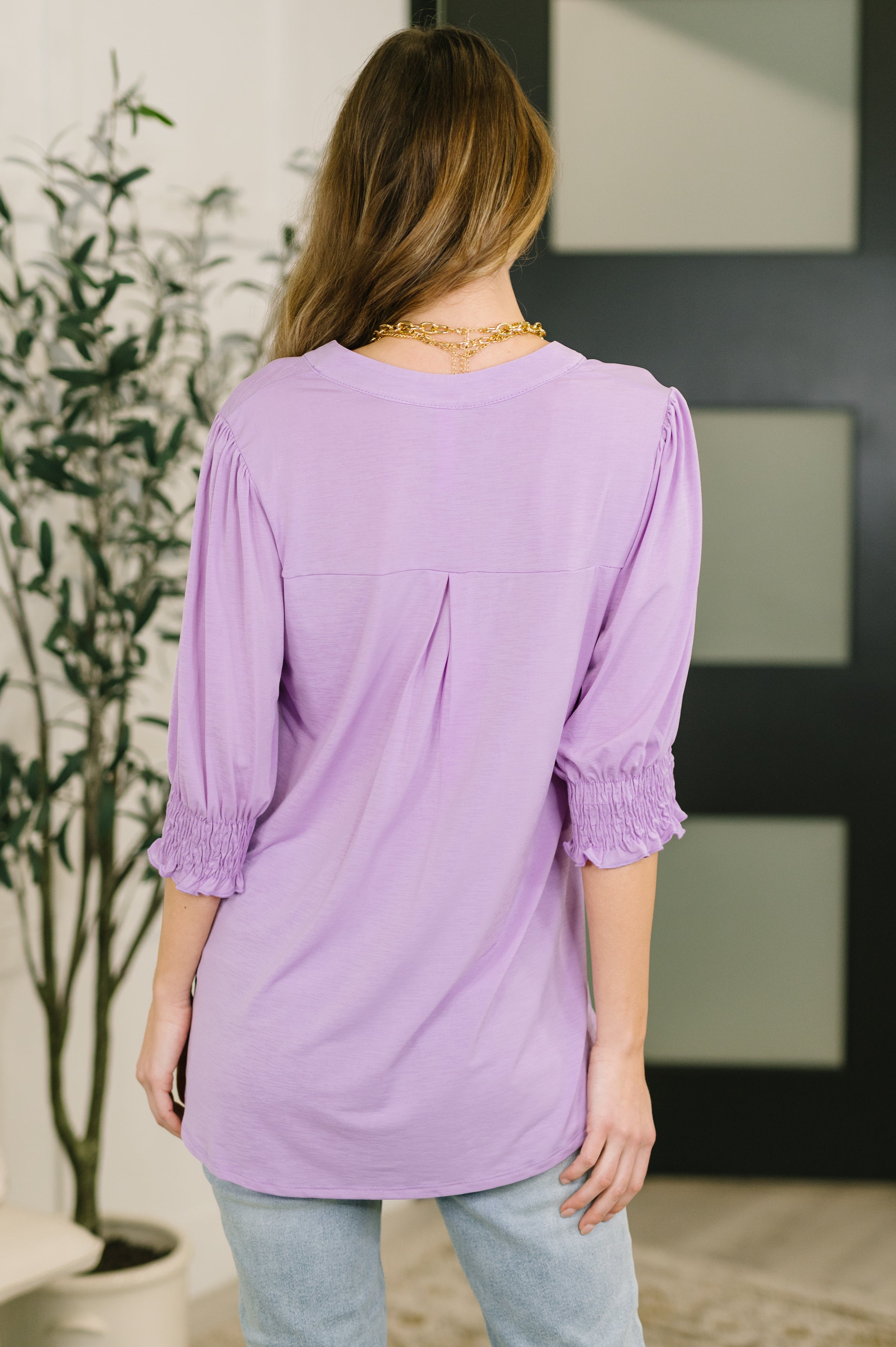 Lizzy Smock Top in Orchid