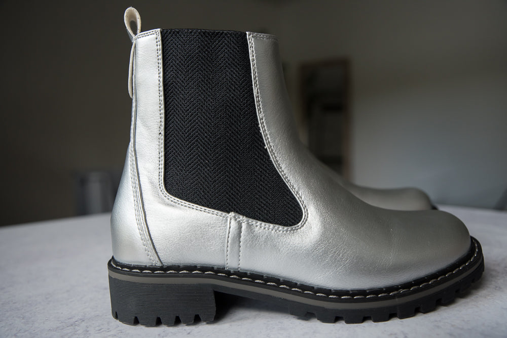 To Be Honest Boots in Silver