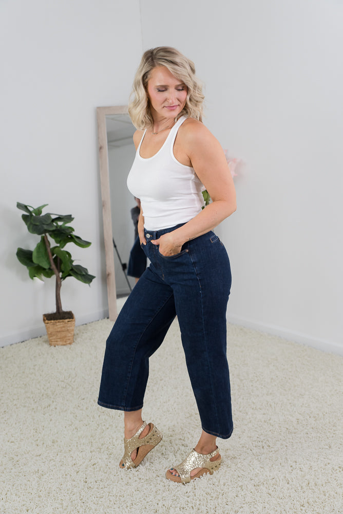 Astounding Tummy Control Cropped Jeans