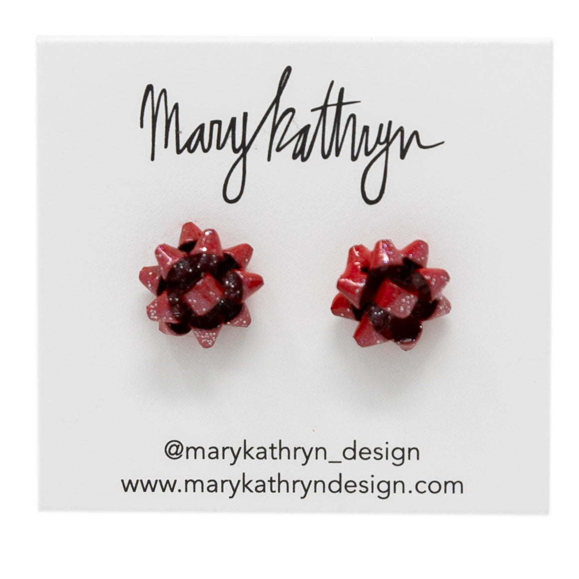 Wrapped in Red Bow Earrings