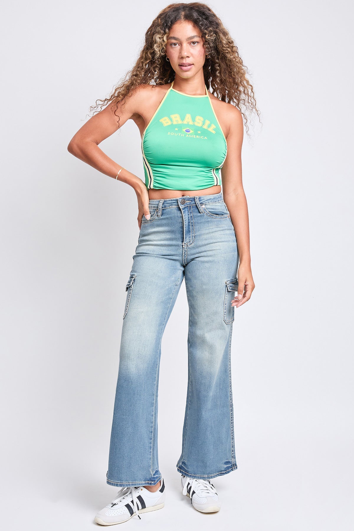High Rise Heavy Stitch Skater Jeans