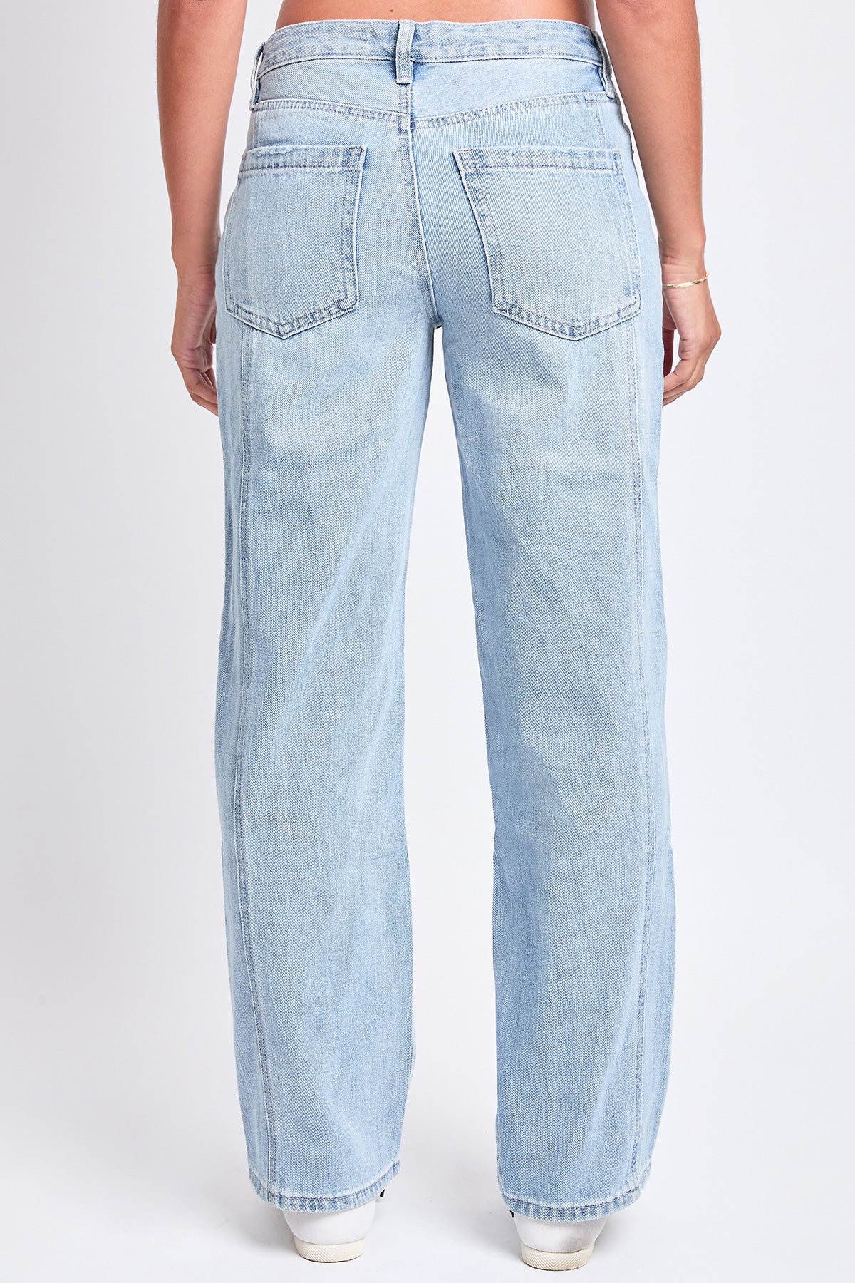 Mid Rise Relaxed Rigid Straight Jeans
