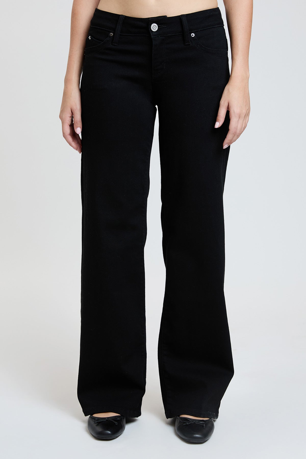 Luxe Low Rise “WannaBettaButt” Wide Leg Jeans