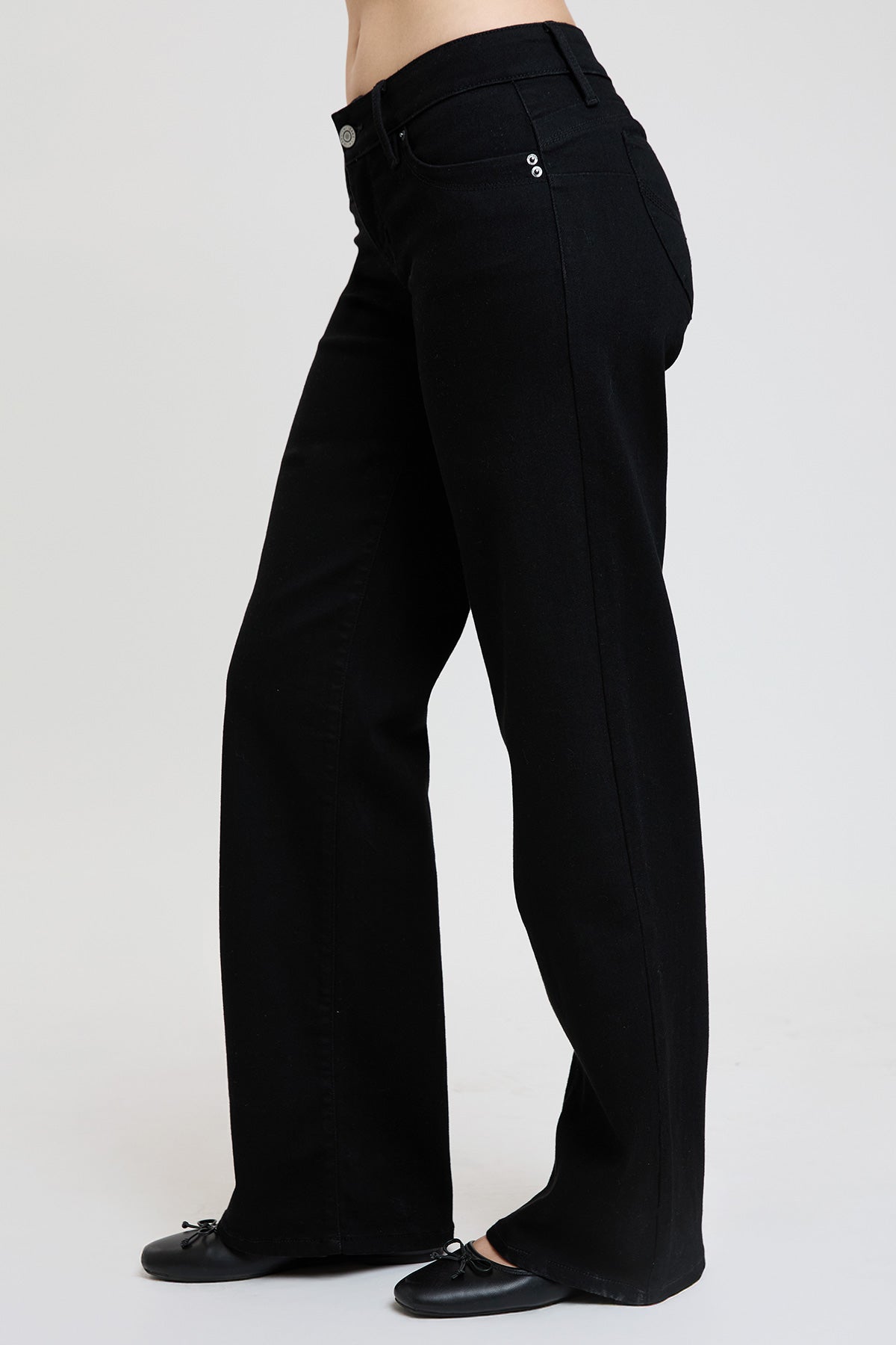 Luxe Low Rise “WannaBettaButt” Wide Leg Jeans