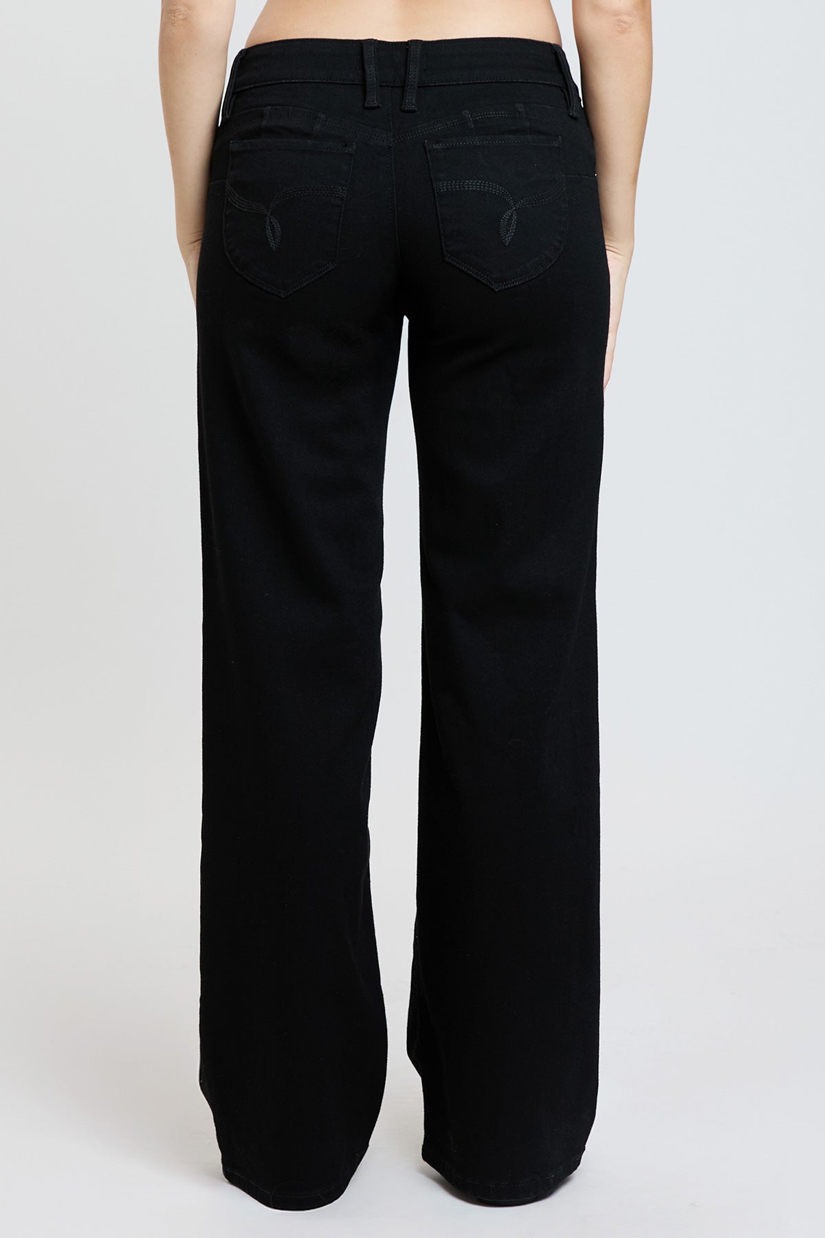 Luxe Low Rise “WannaBettaButt” Wide Leg Jeans