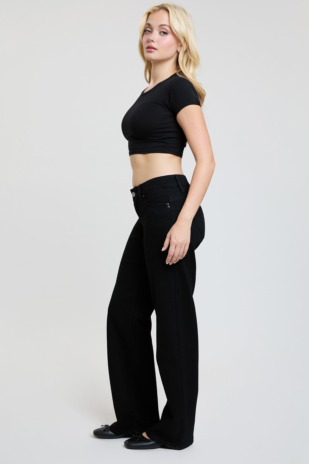 Luxe Low Rise “WannaBettaButt” Wide Leg Jeans