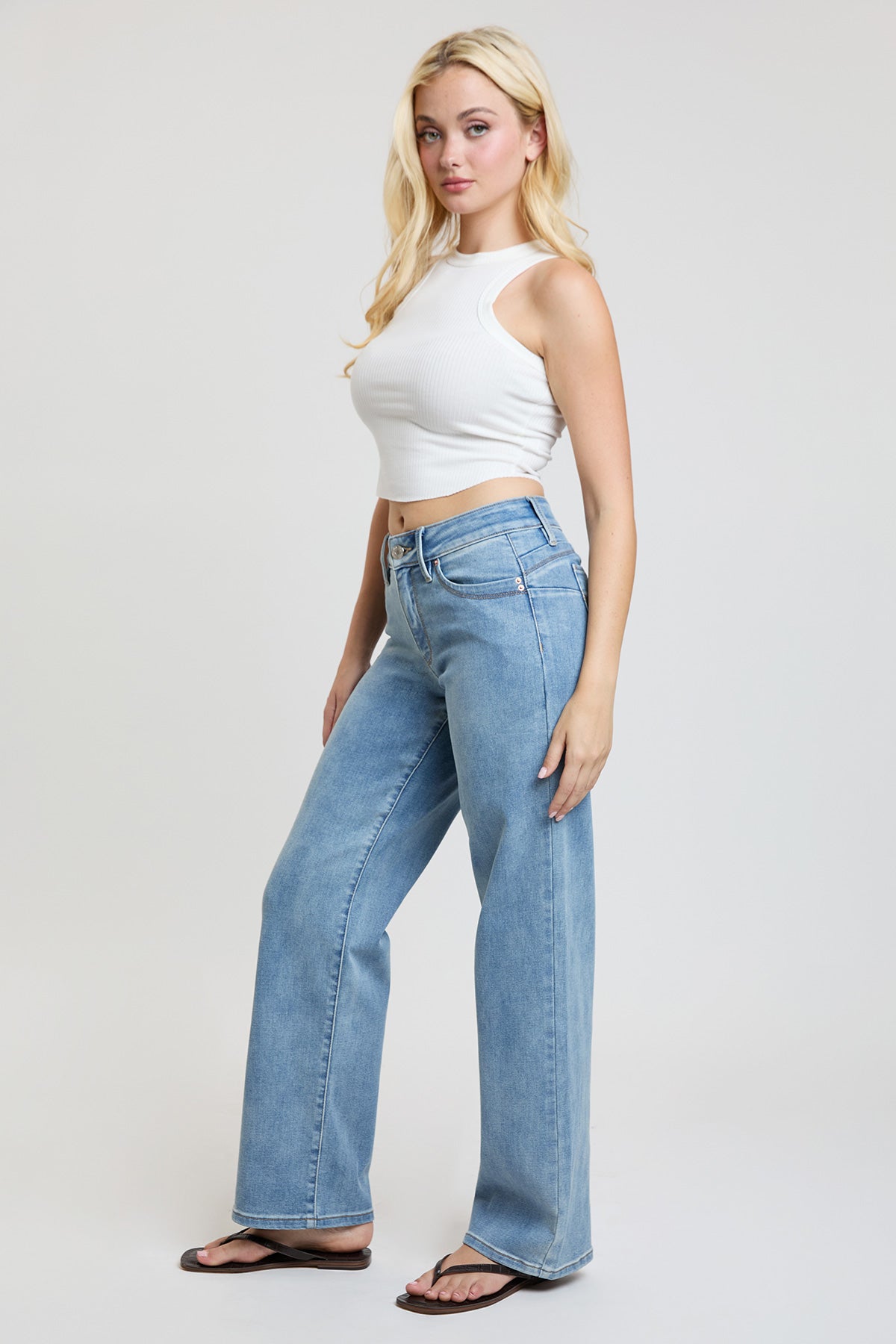 Luxe High Rise “WannaBettaButt” Straight Jeans