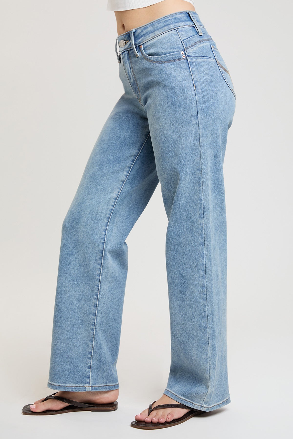 Luxe High Rise “WannaBettaButt” Straight Jeans