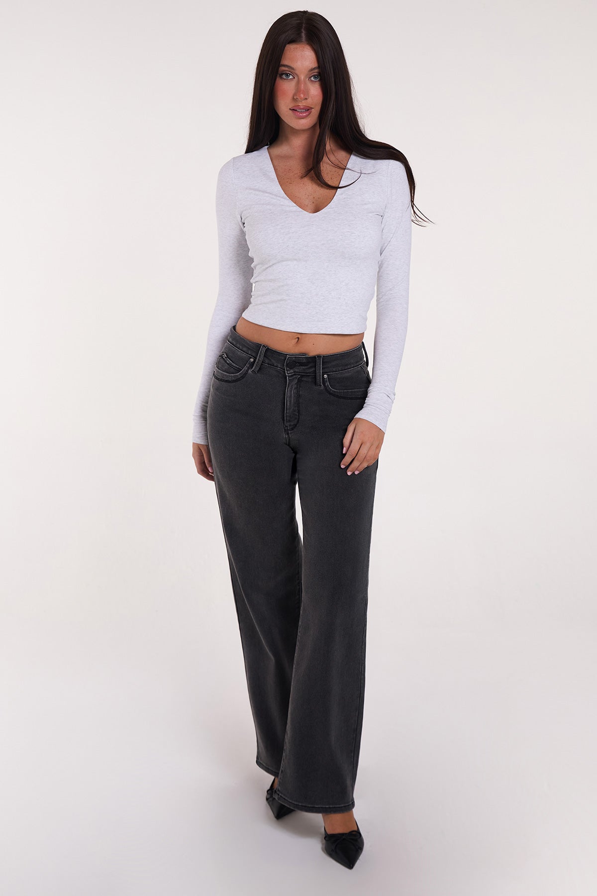 Luxe High Rise “WannaBettaButt” Straight Jeans