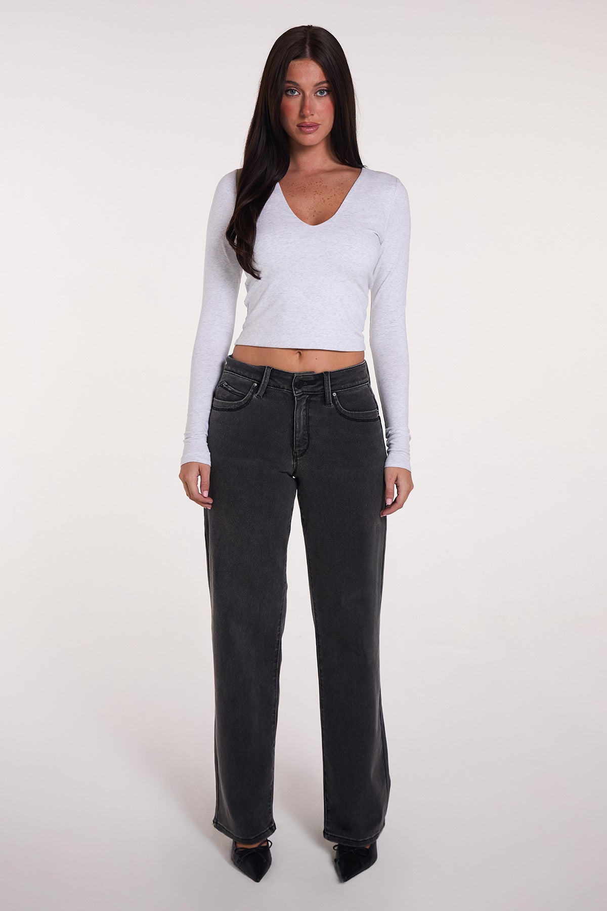 Luxe High Rise “WannaBettaButt” Straight Jeans