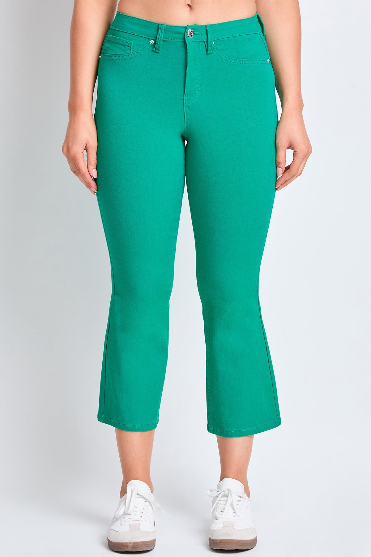Hyperstretch Cropped Kick Flare Leg Pants
