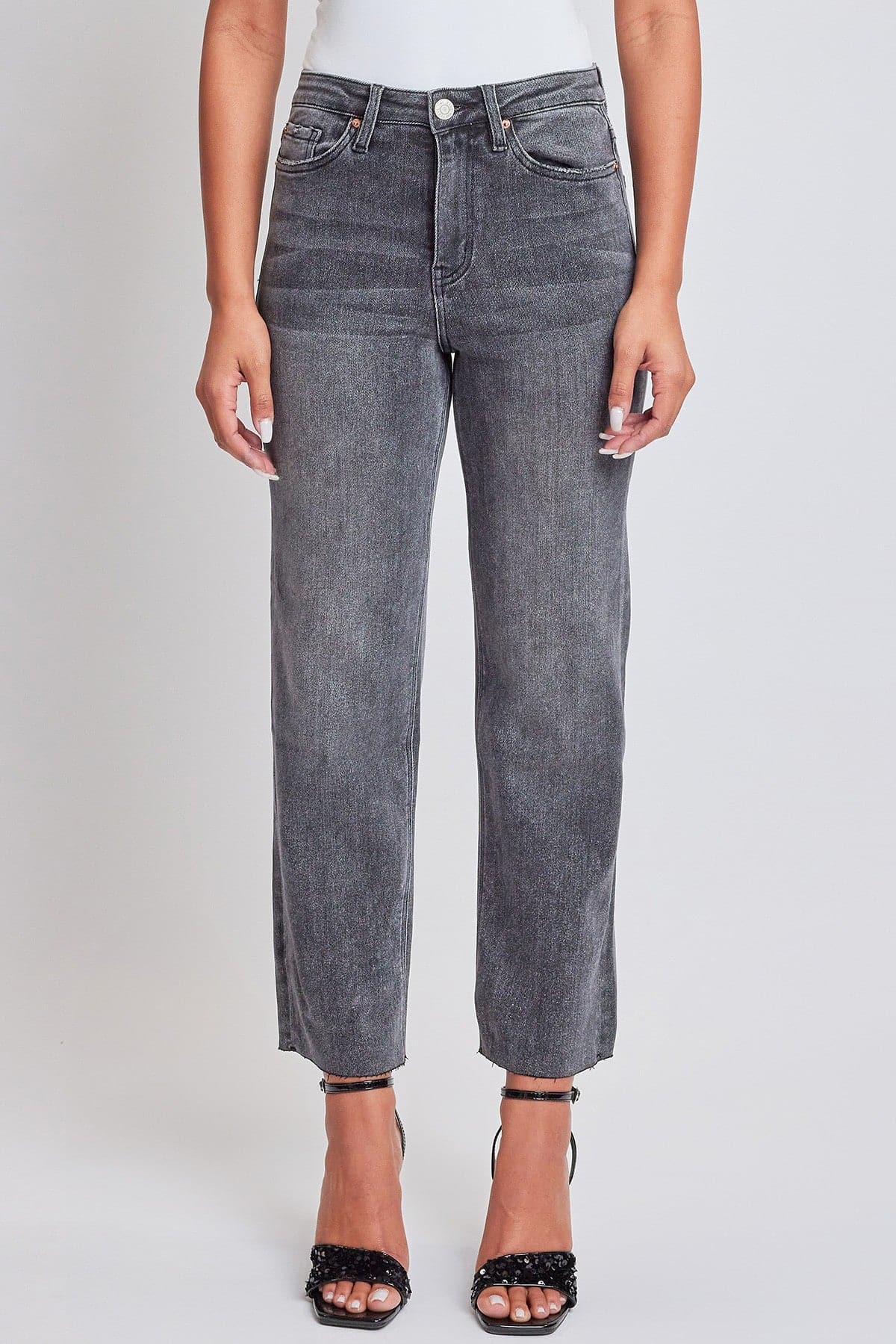 Luxe Cropped Straight Leg Jeans