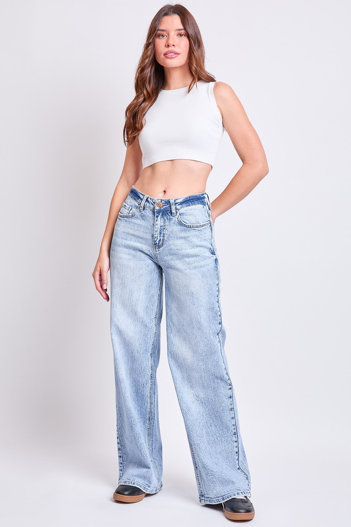 Luxe Bella High Rise Wide Leg Jeans