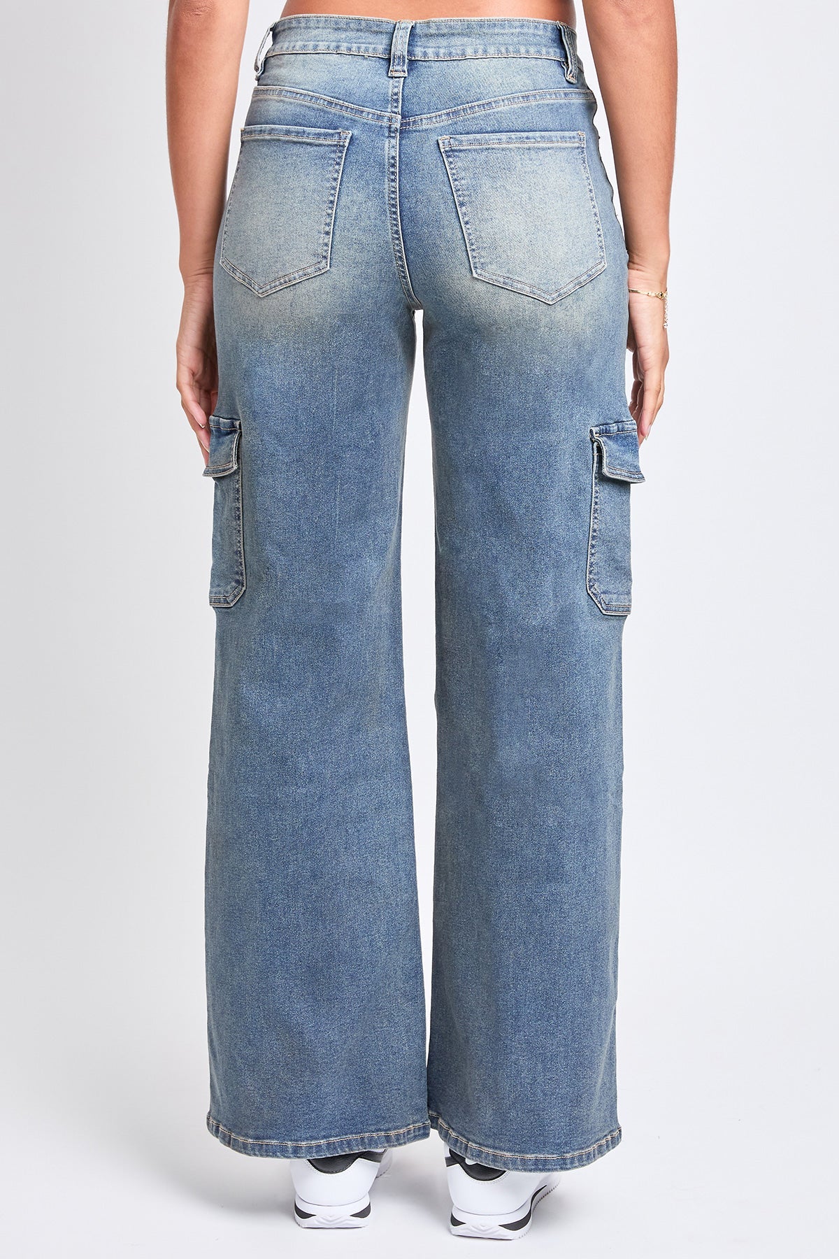 High Rise Wide Leg Skater Cargo Jeans