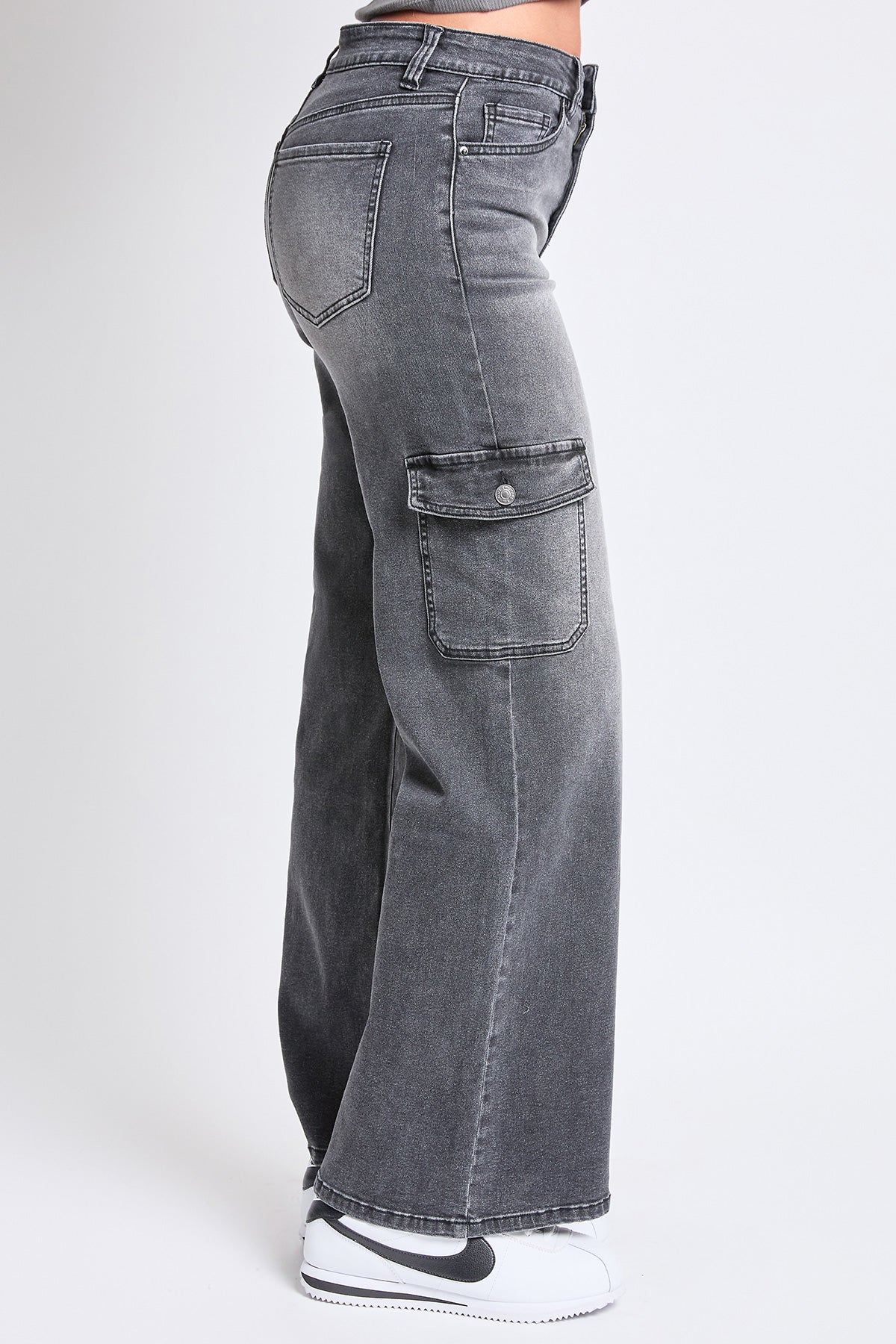 High Rise Wide Leg Skater Cargo Jeans