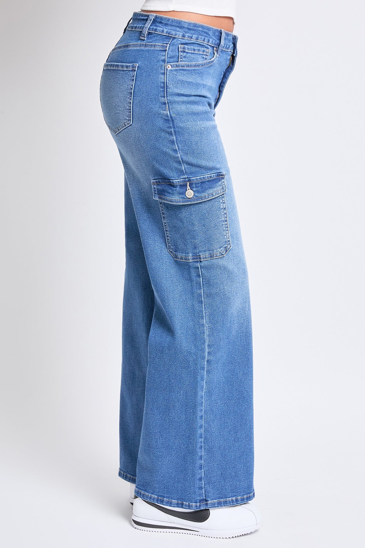 High Rise Wide Leg Skater Cargo Jeans