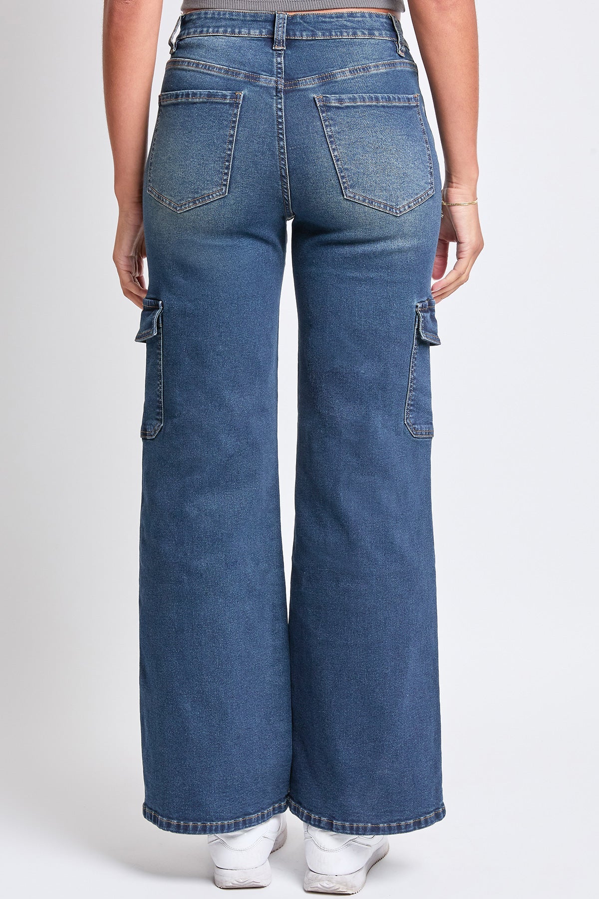 High Rise Wide Leg Skater Cargo Jeans