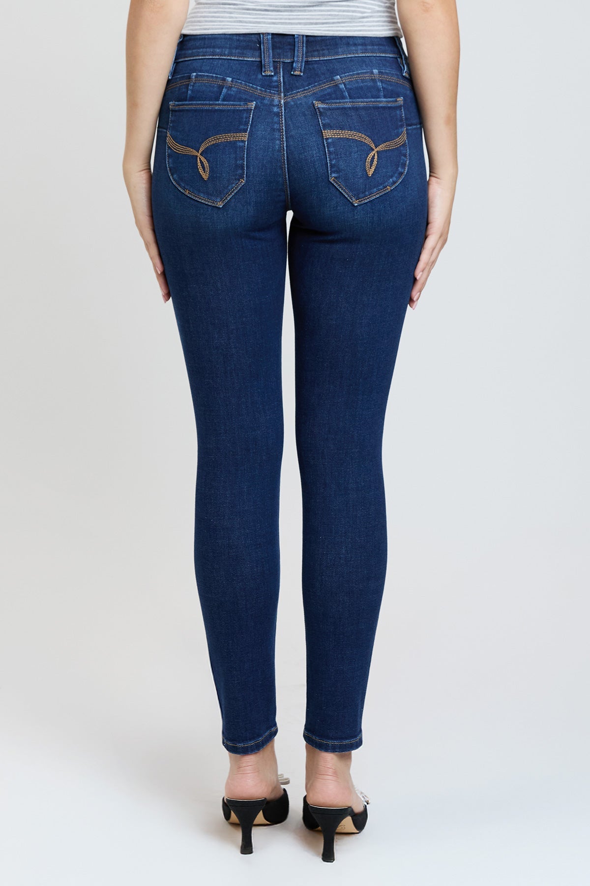 Luxe Mid Rise “WannaBettaButt” Skinny Jeans