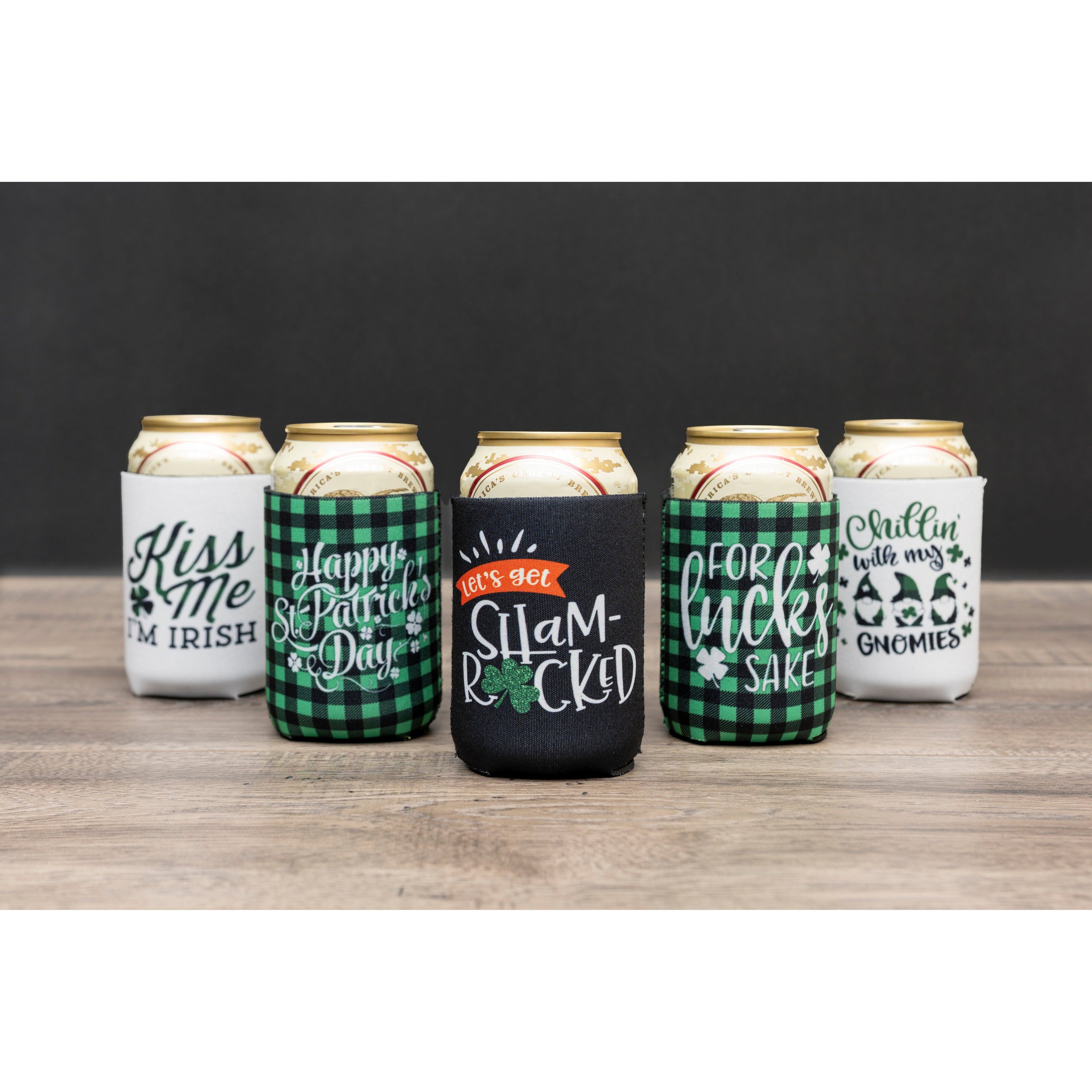 St. Patrick’s Day Neoprene Slim & Regular Can Holders