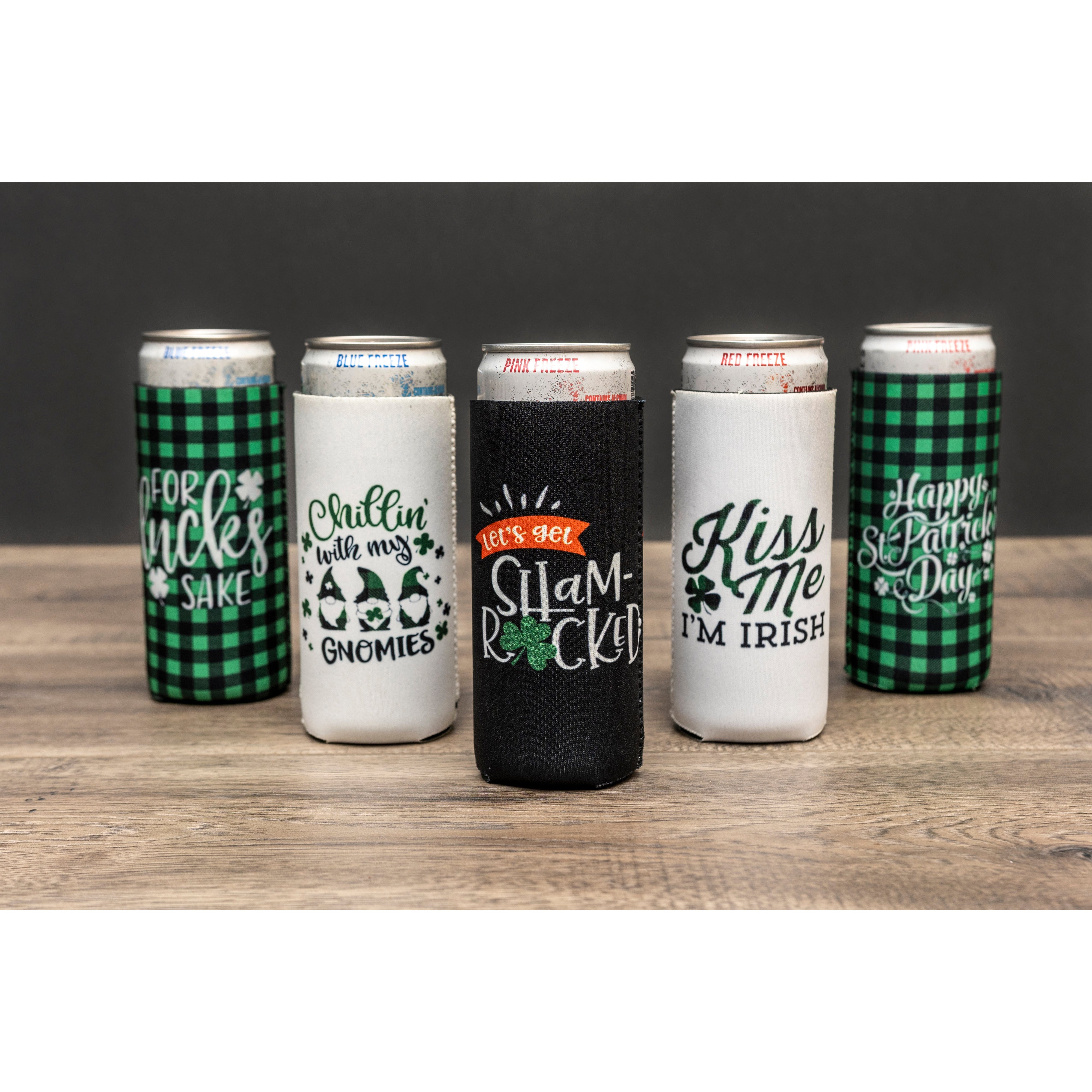 St. Patrick’s Day Neoprene Slim & Regular Can Holders