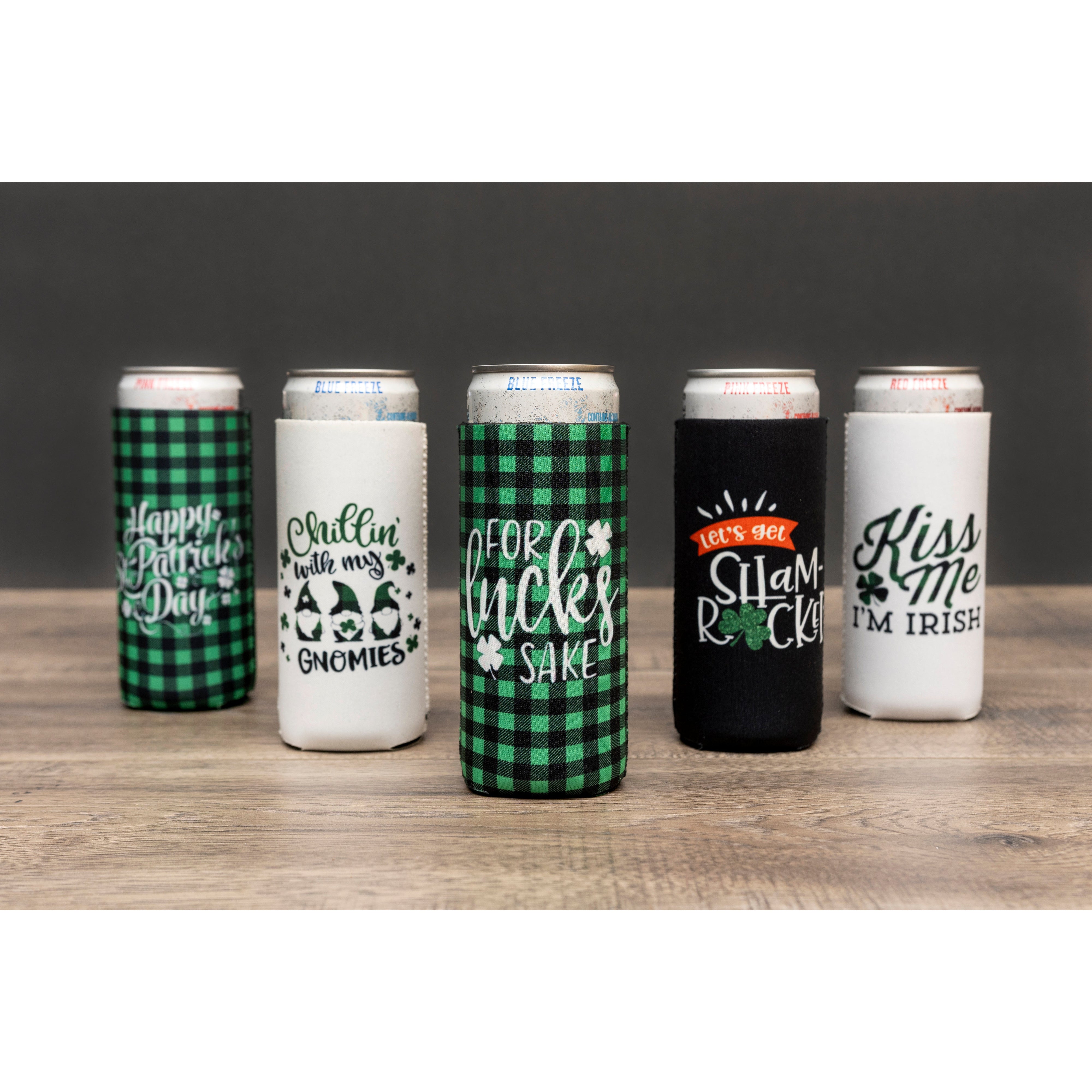 St. Patrick’s Day Neoprene Slim & Regular Can Holders