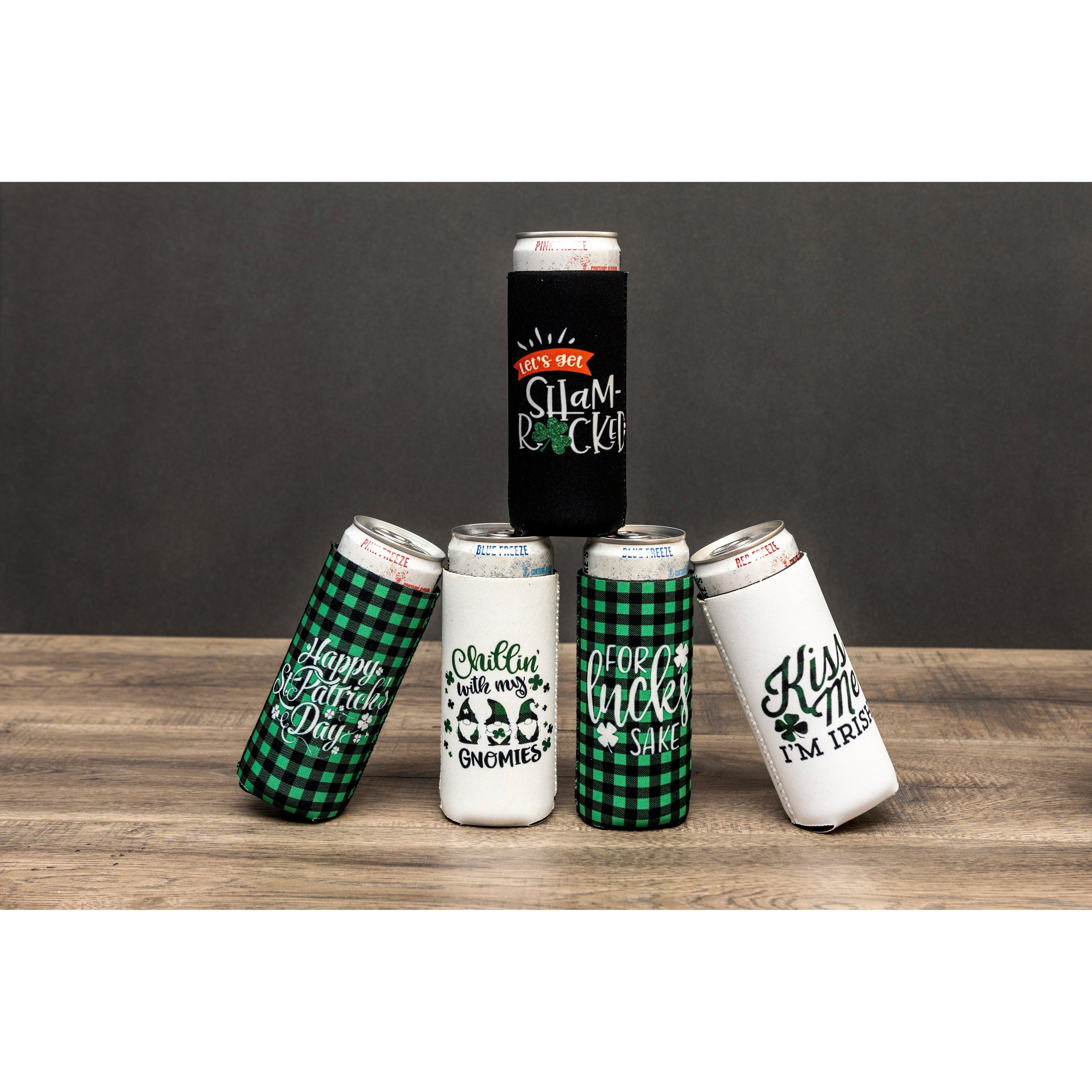 St. Patrick’s Day Neoprene Slim & Regular Can Holders