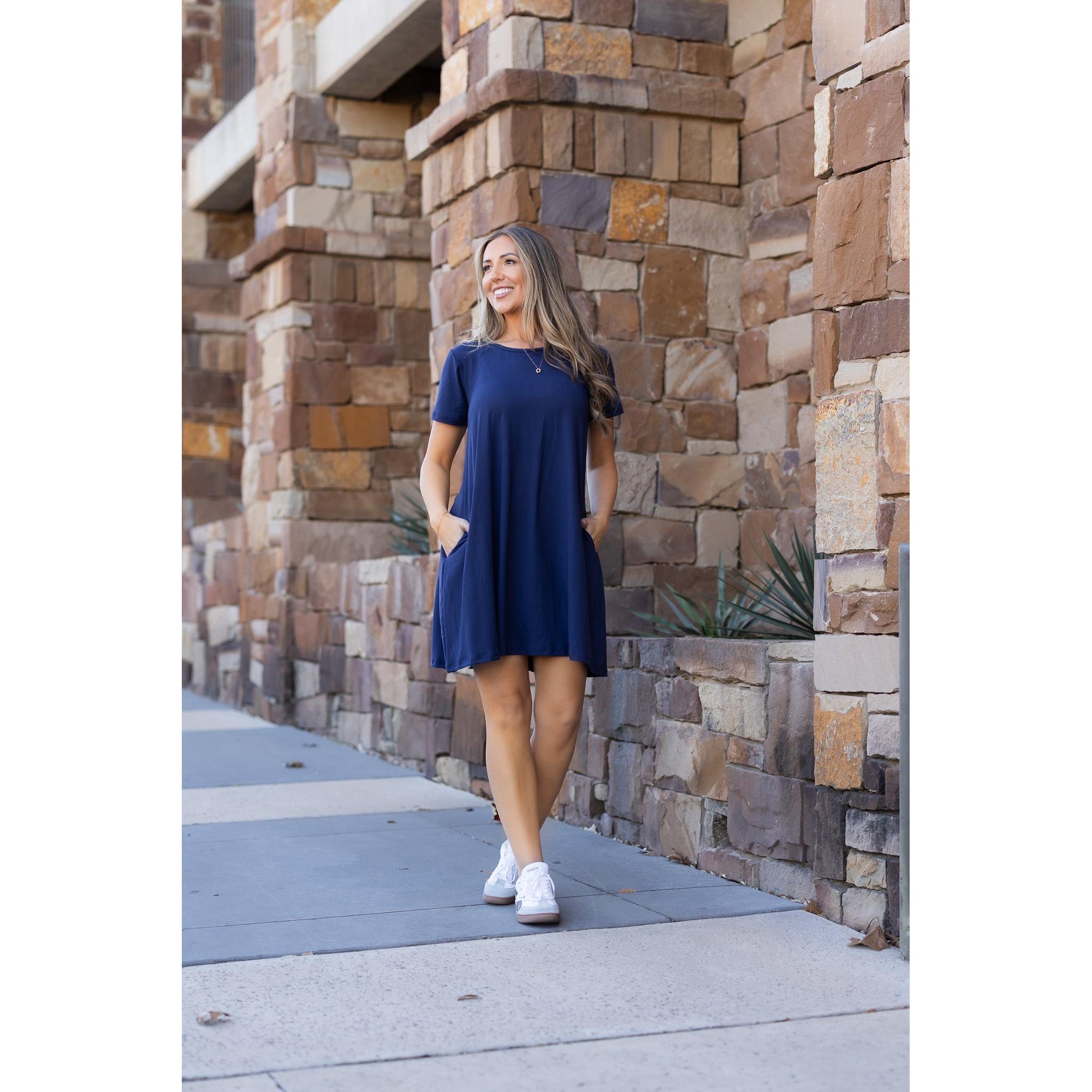 The Kacey - Navy Swing Dress