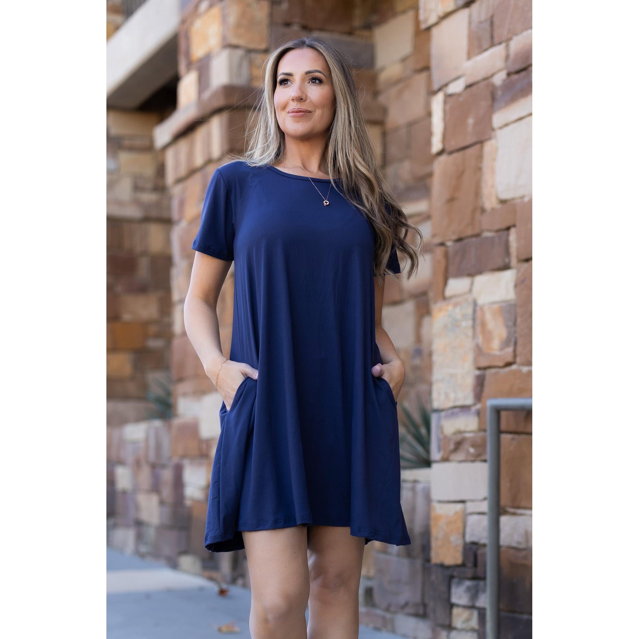 The Kacey - Navy Swing Dress