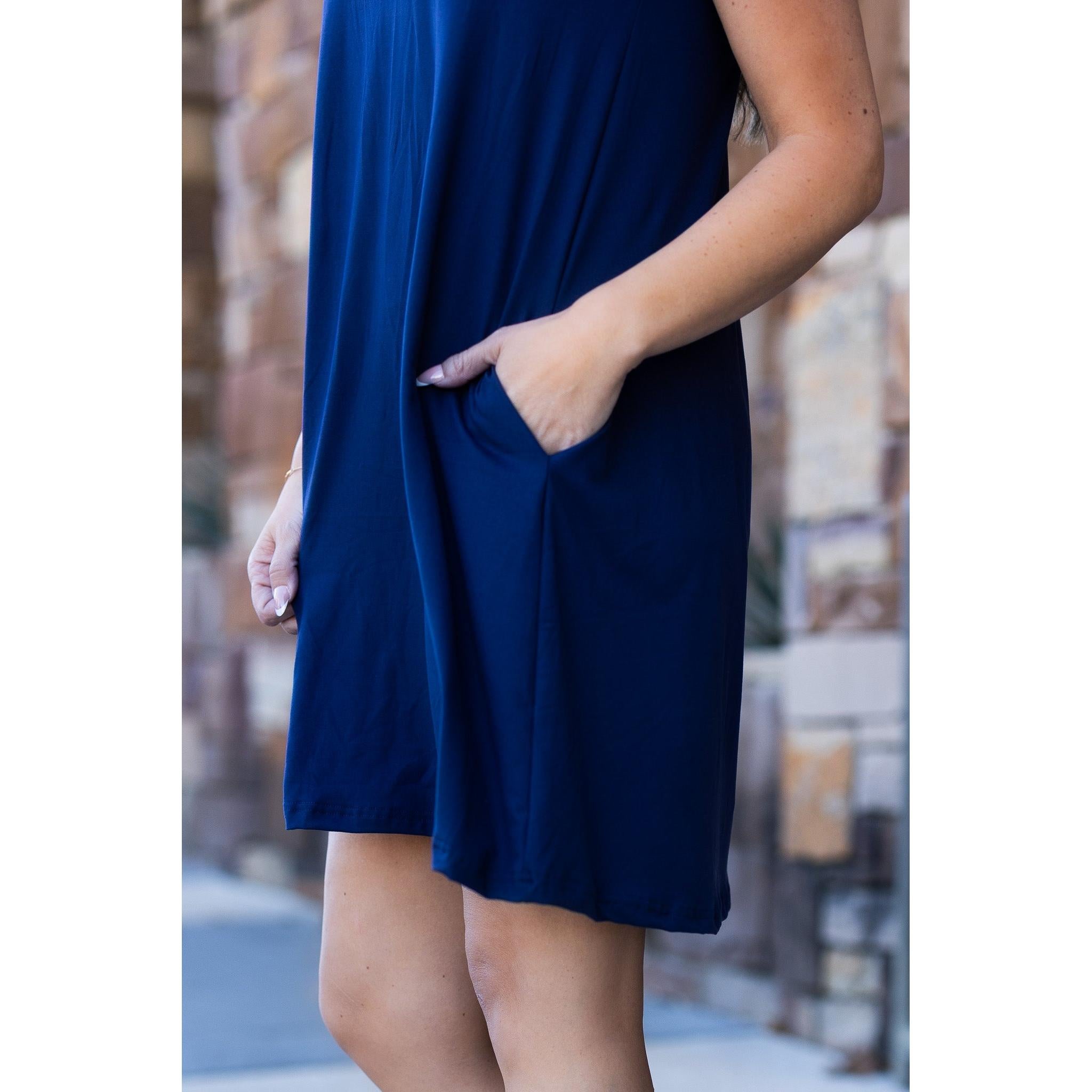 The Kacey - Navy Swing Dress