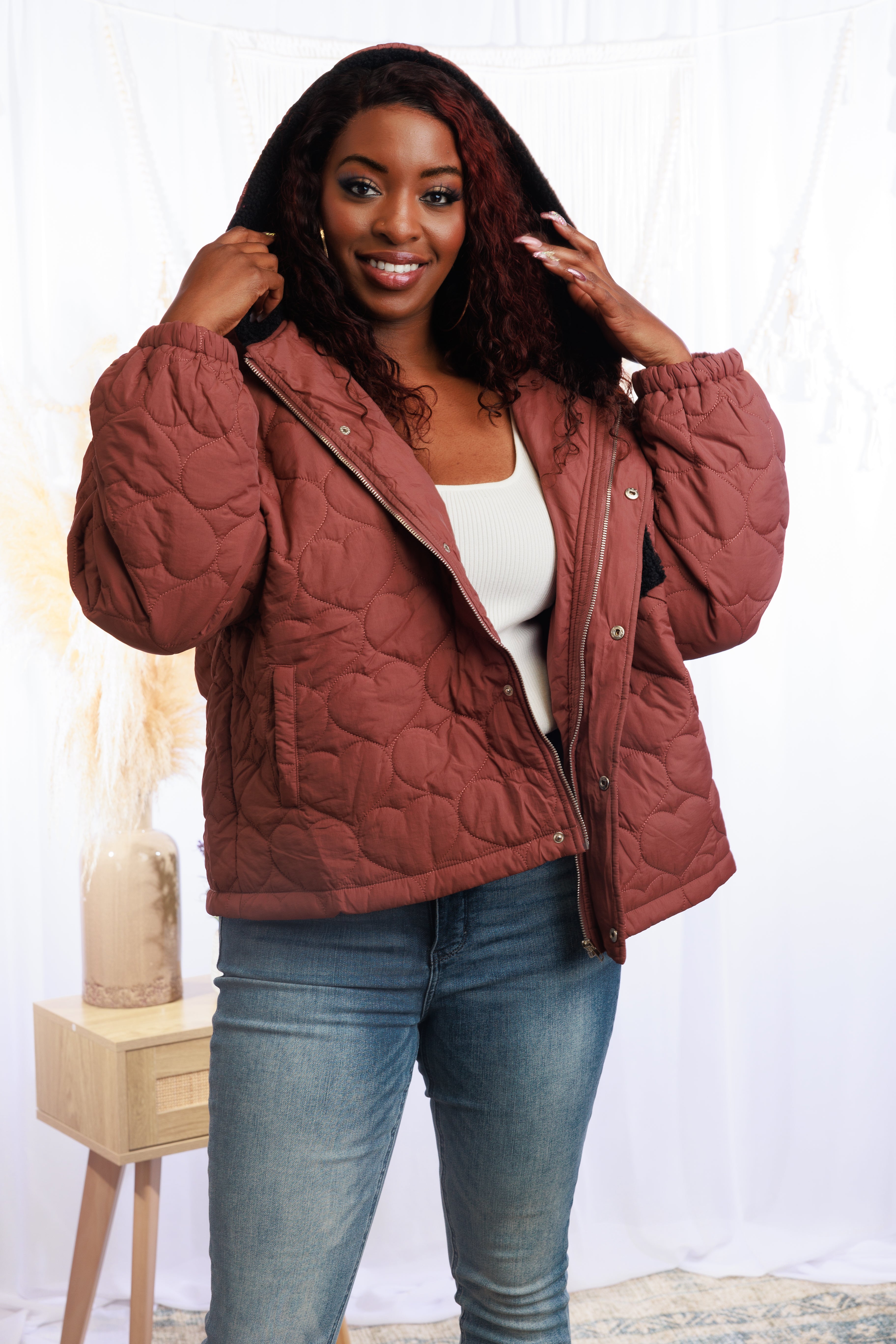 Quilted Hearts Puff Jacket