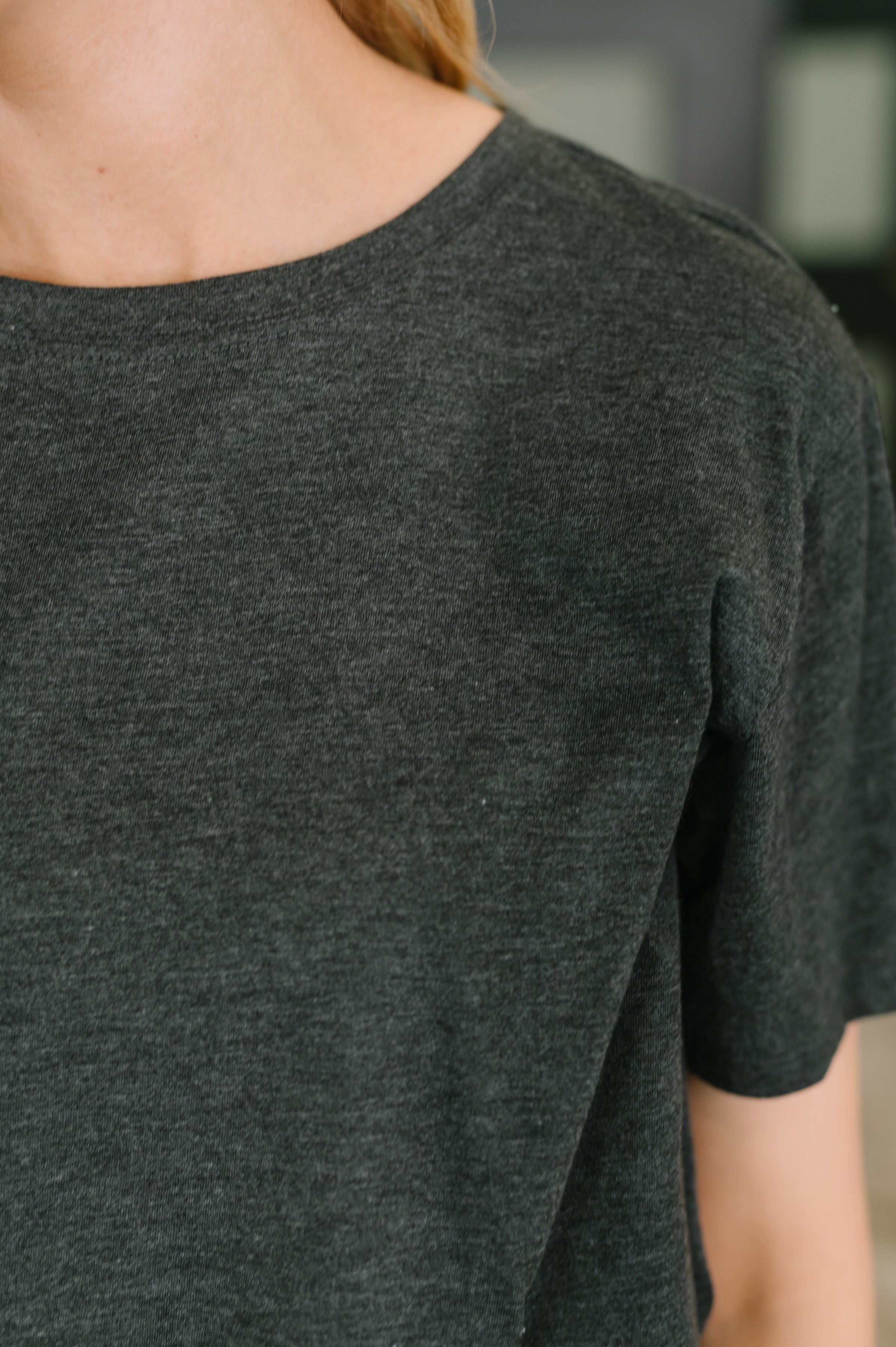Rest Assured Basic Relaxed Tee in Charcoal