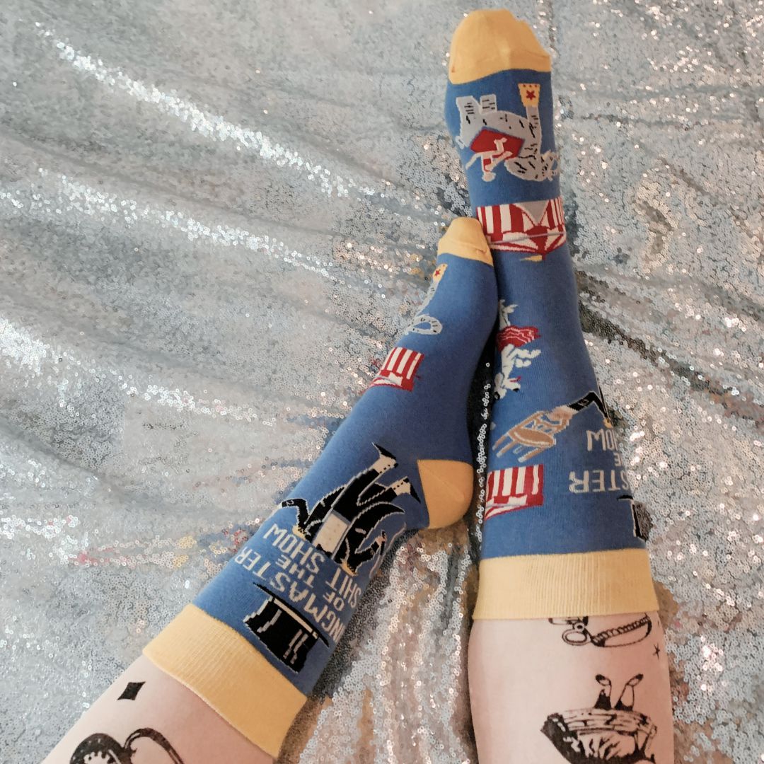 Ringmaster Of The Shit Show Funny Socks