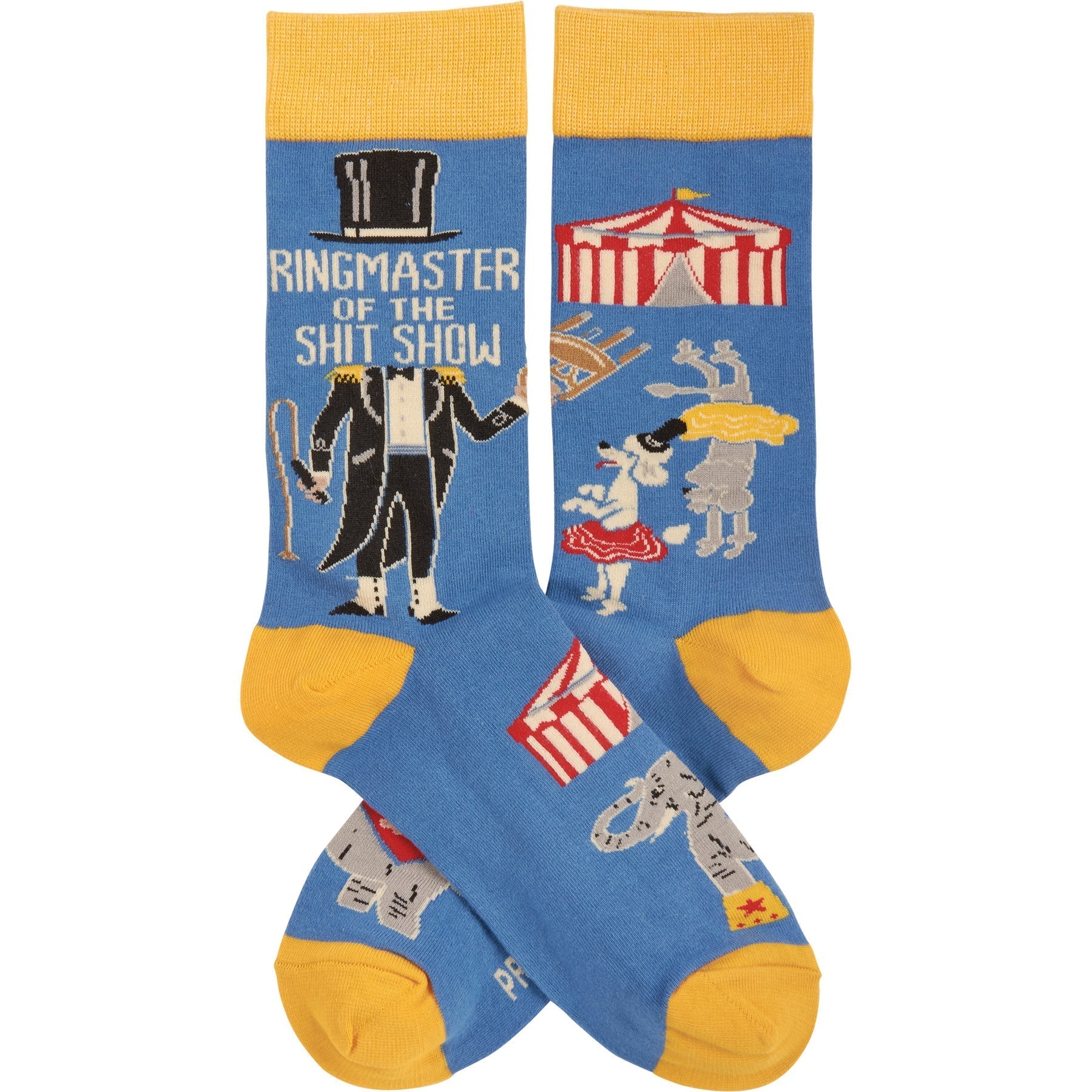 Ringmaster Of The Shit Show Funny Socks