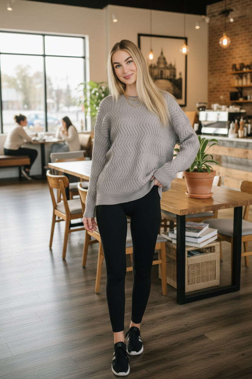Rush of Joy Textured Long Sleeve Top