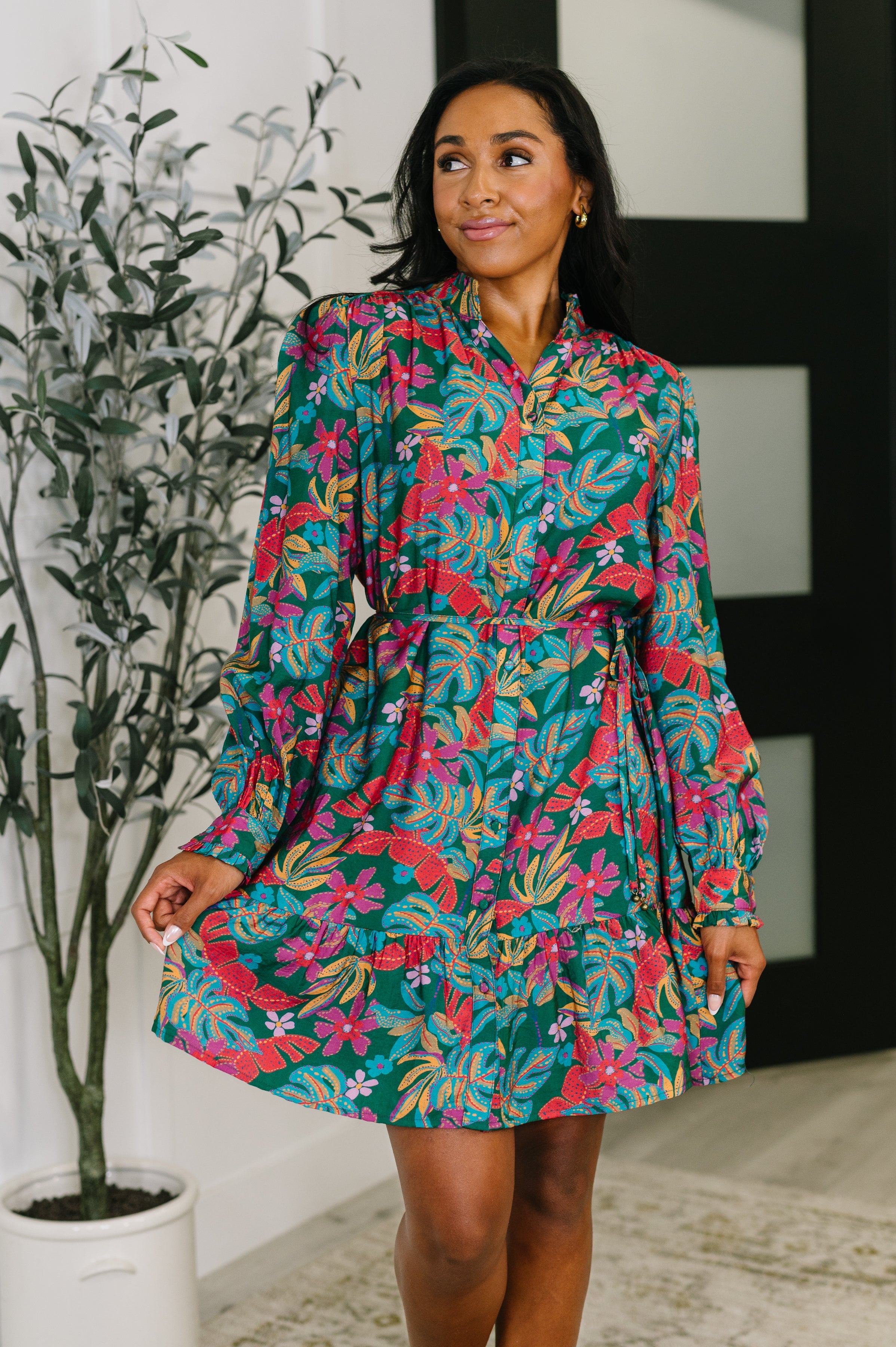 Rustic Retreat Long Sleeve Dress