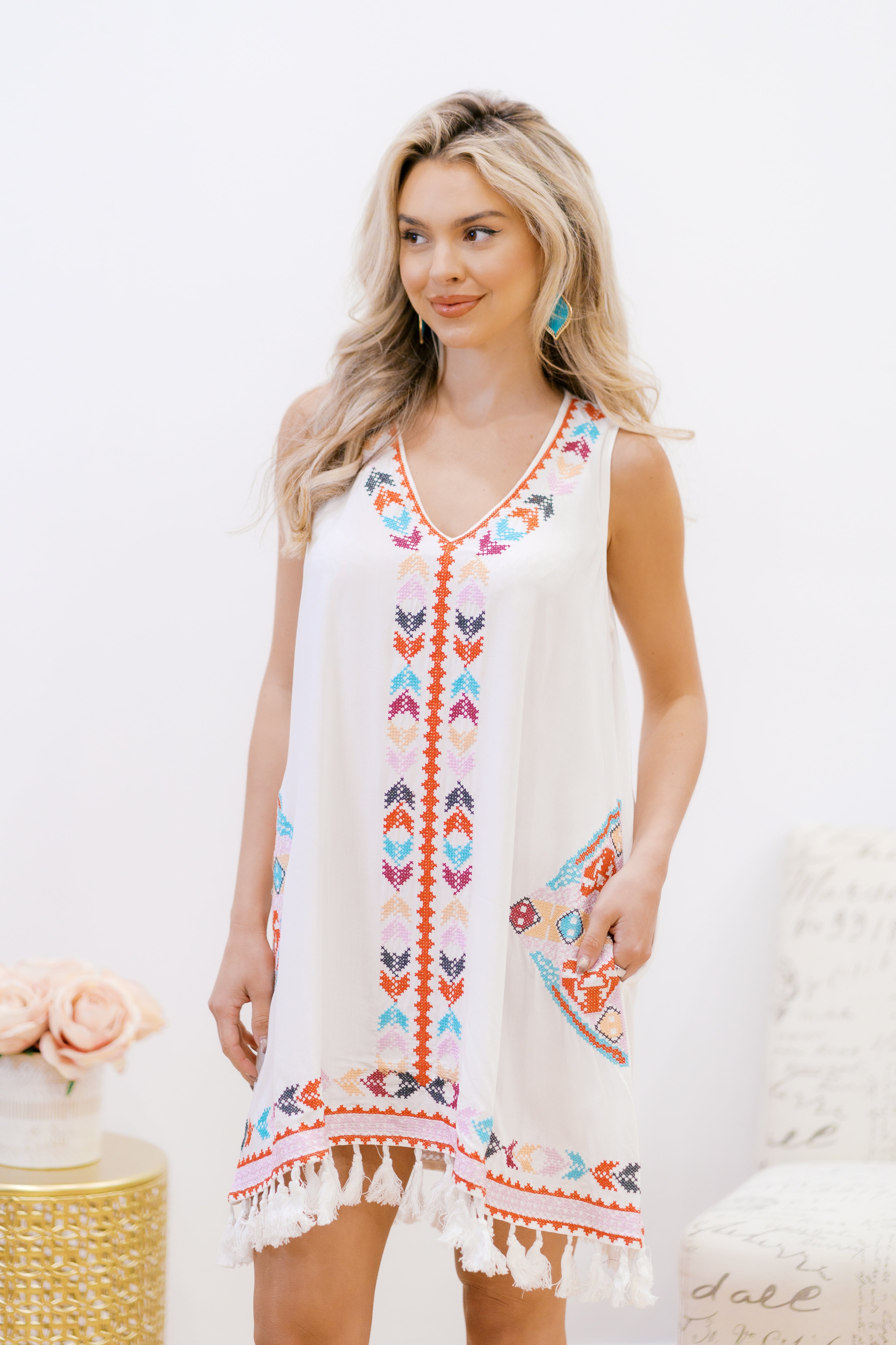 Embroidered Perfection Dress