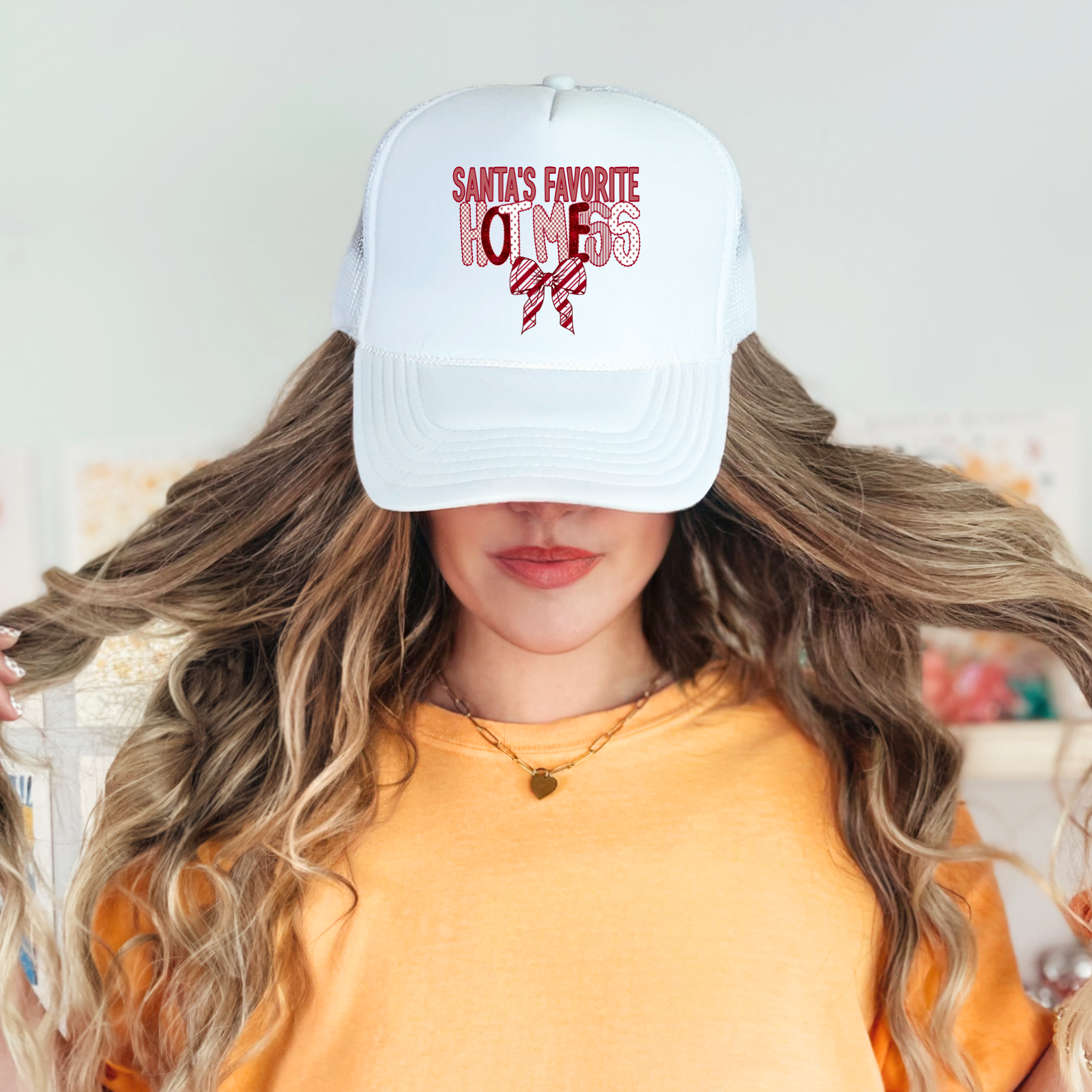 Santa's Favorite Hot Mess Otto Trucker Hat