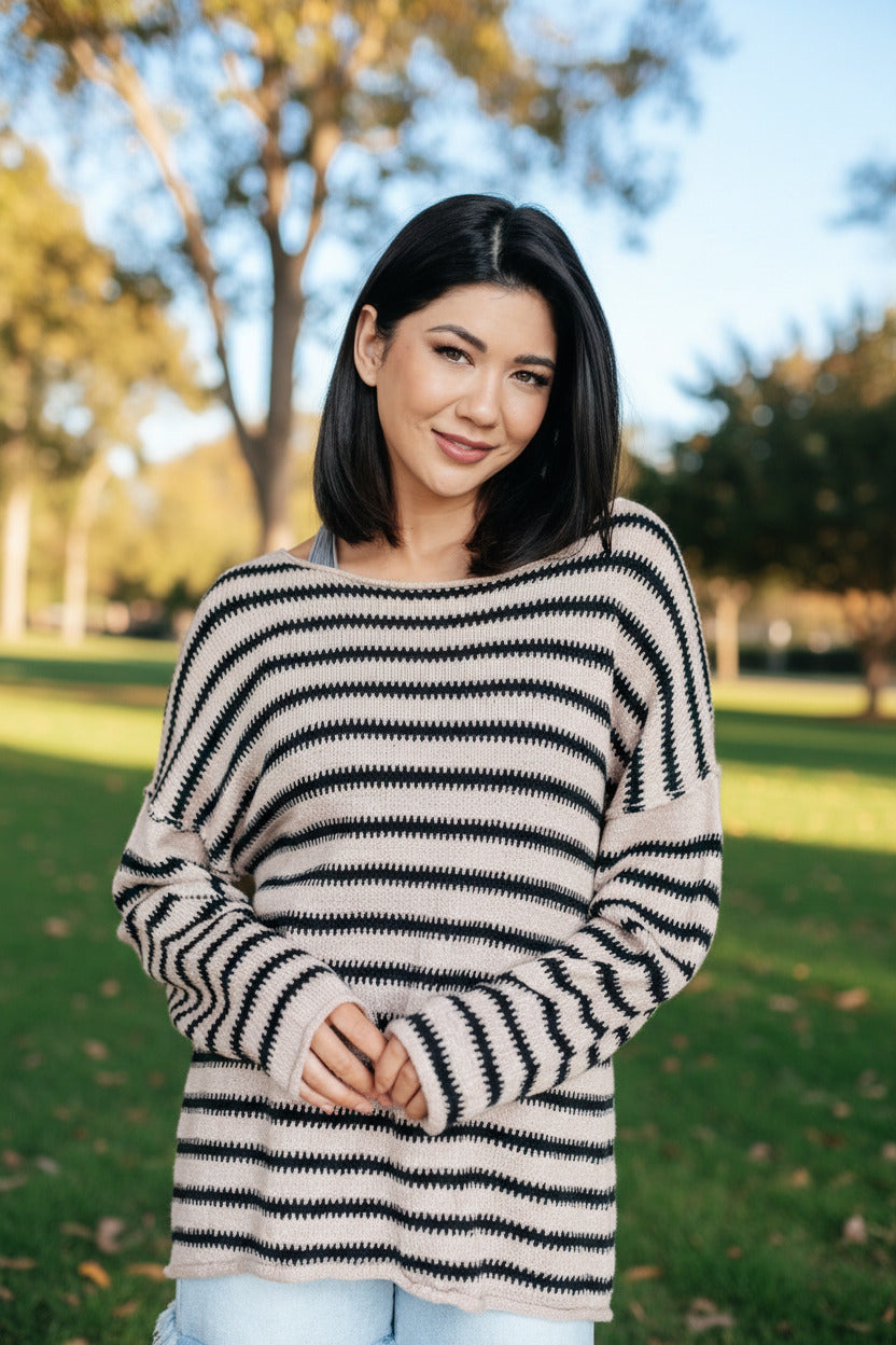 Self Assured Striped Sweater